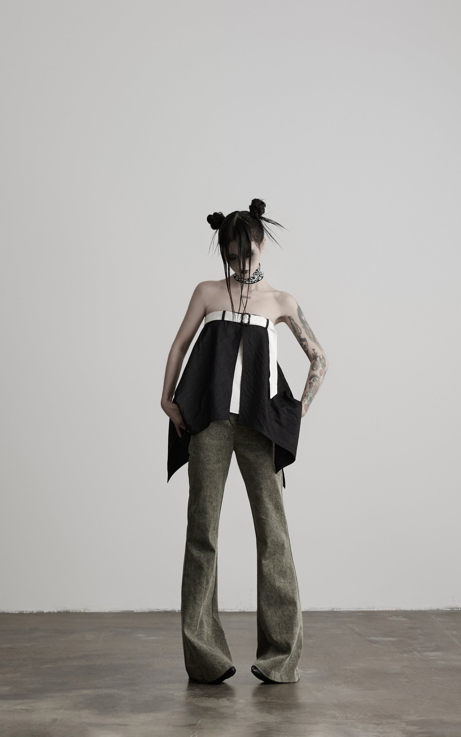 <tc>DOINDULGE</tc> Pantalon évasé à taille croisée