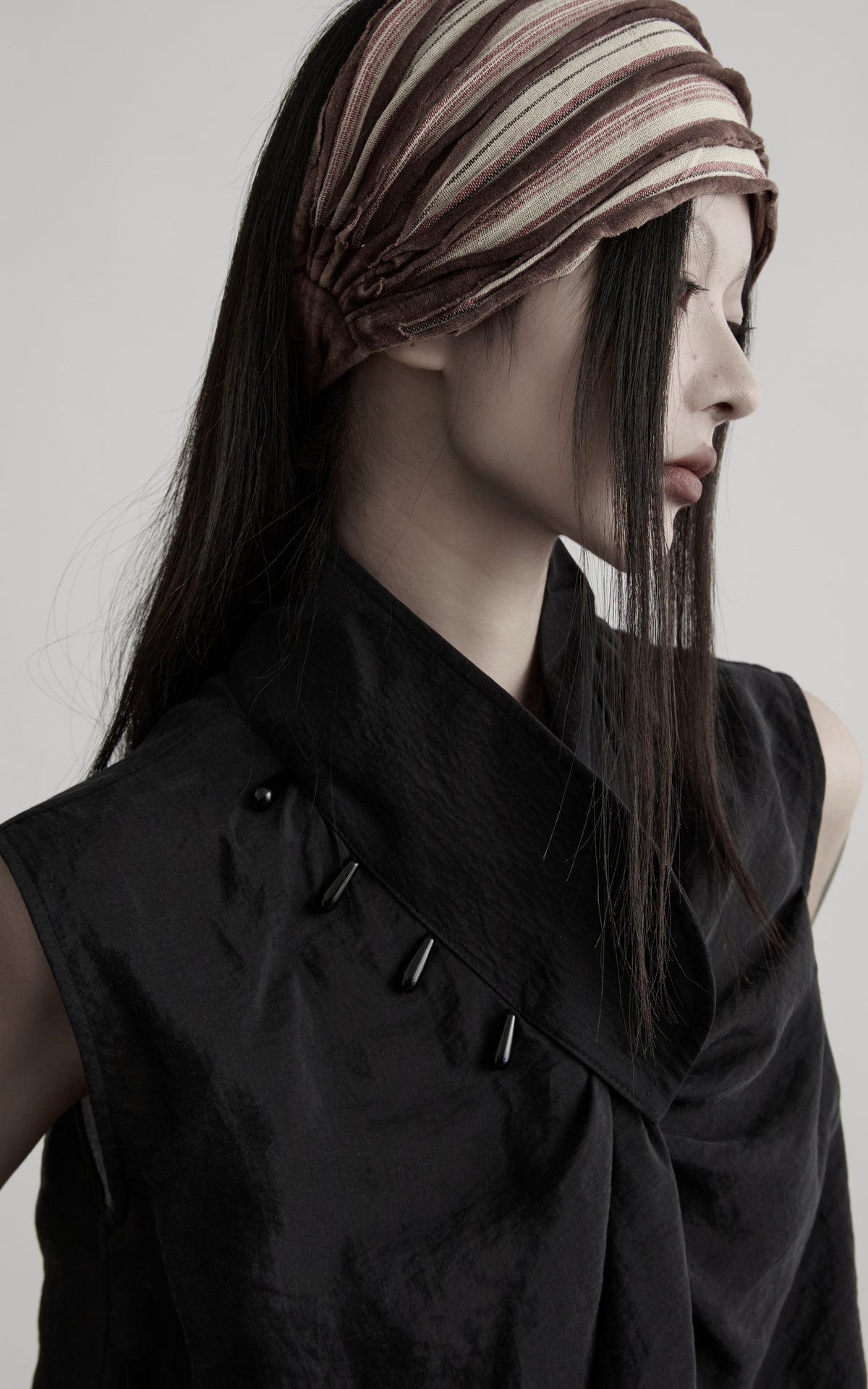 <tc>DOINDULGE</tc> Avantgarde Asymmetrische Drapierte Longline-Weste