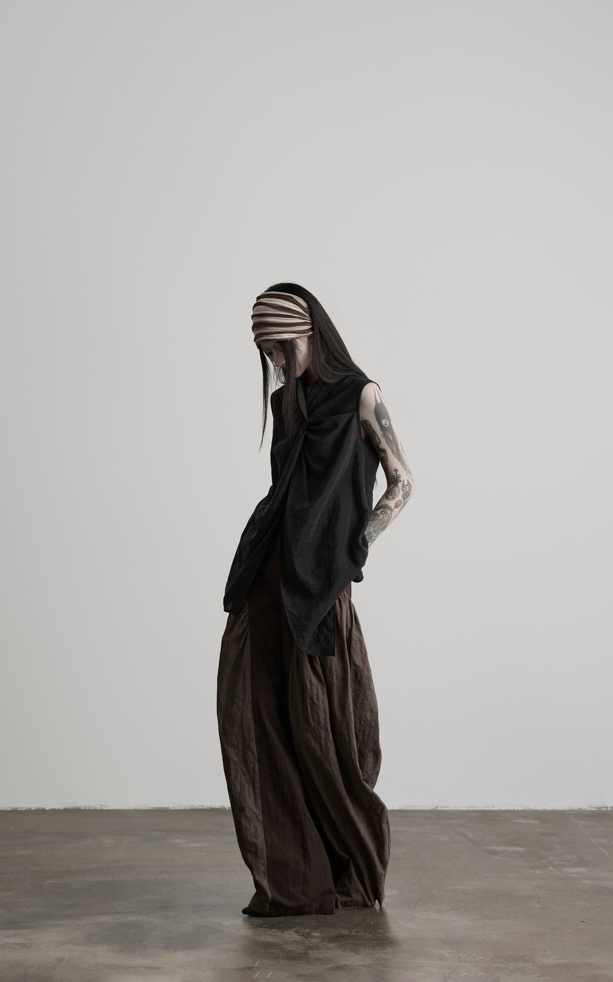 <tc>DOINDULGE</tc> Avantgarde Asymmetrische Drapierte Longline-Weste