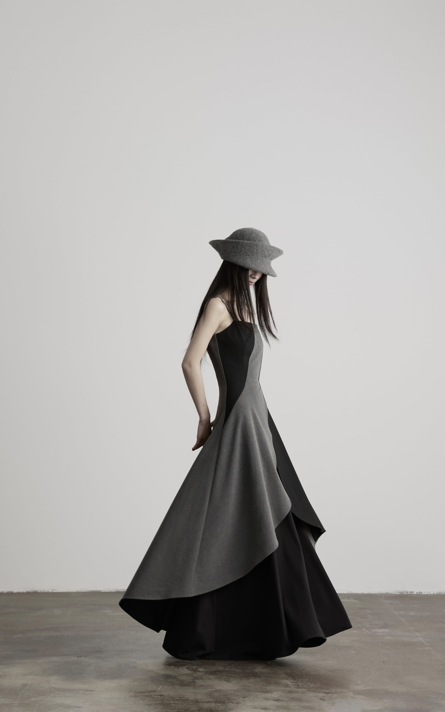DOINDULGE Deconstructed Paneled Maxi Dress