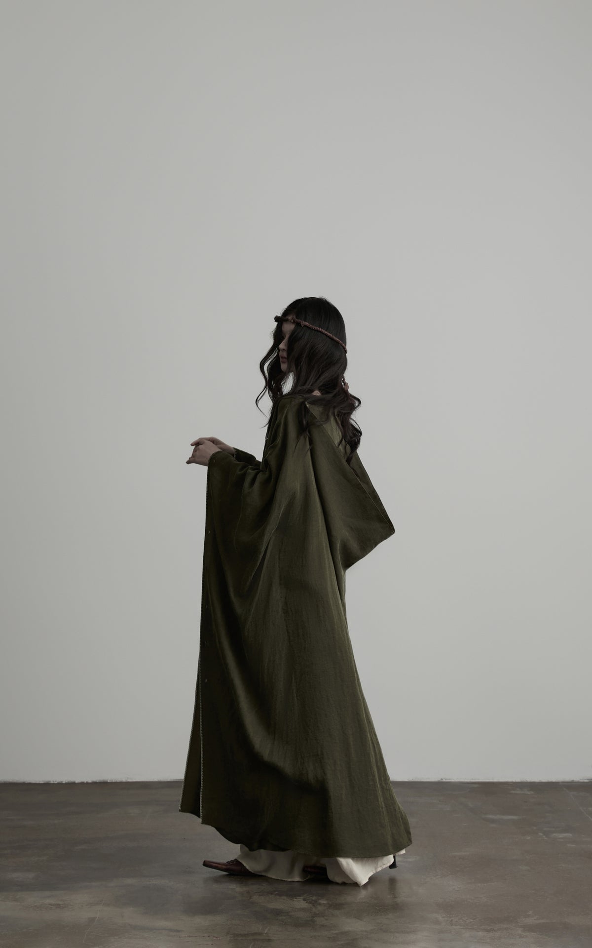 <tc>DOINDULGE</tc> Abnehmbare Kapuze Bestickter Oversize-Cape-Mantel