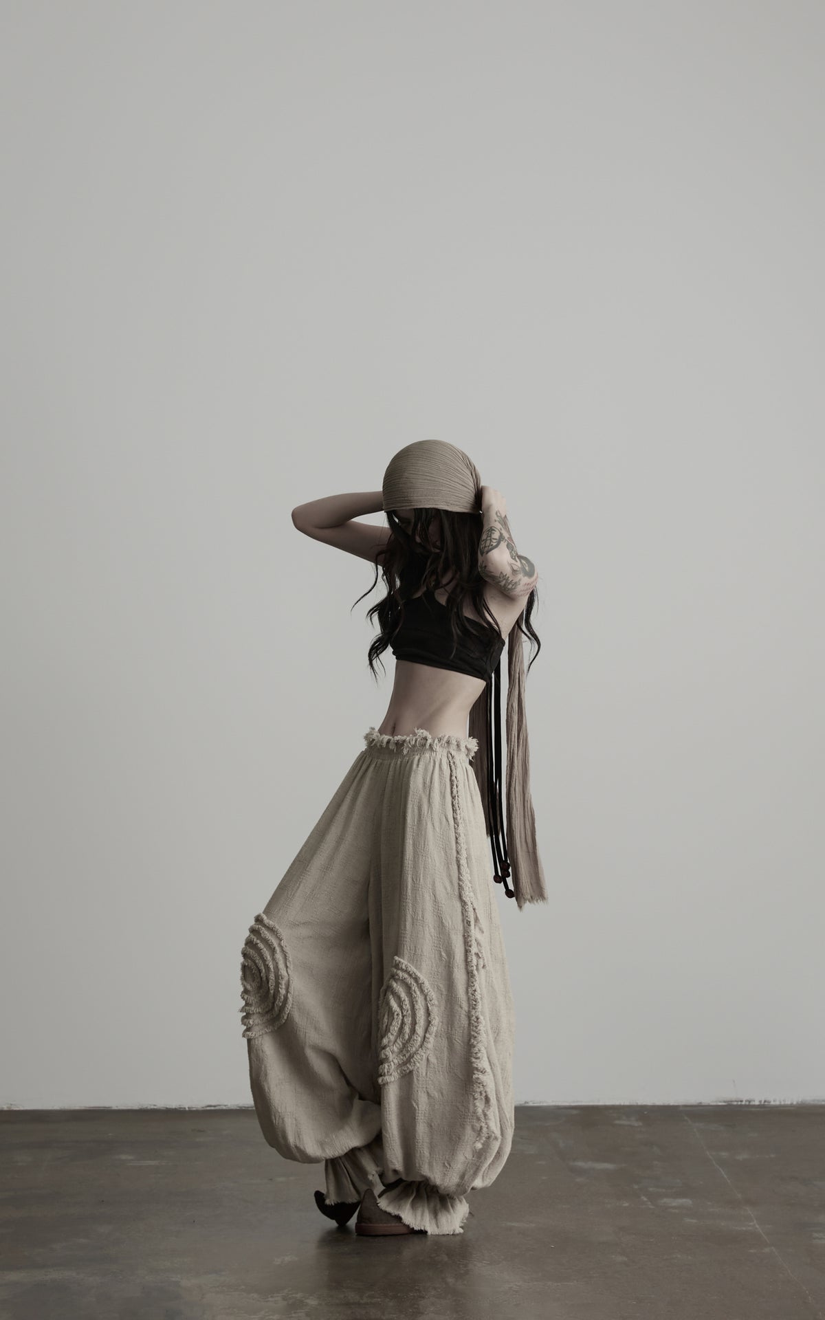 <tc>DOINDULGE</tc> Strukturierte Ballonhosen mit weitem Bein