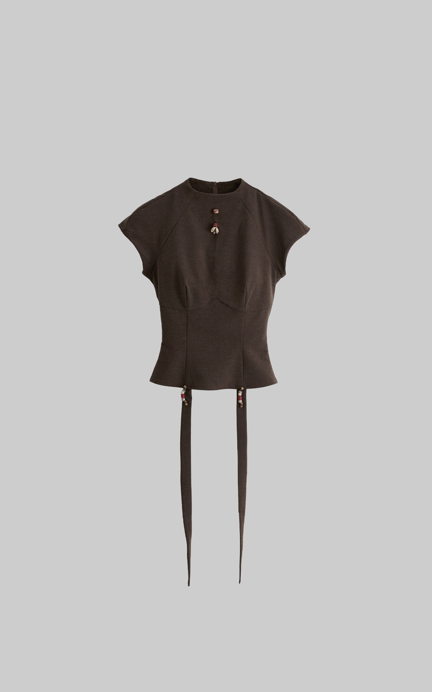 <tc>DOINDULGE</tc> モックネック キャップスリーブ フィットトップ