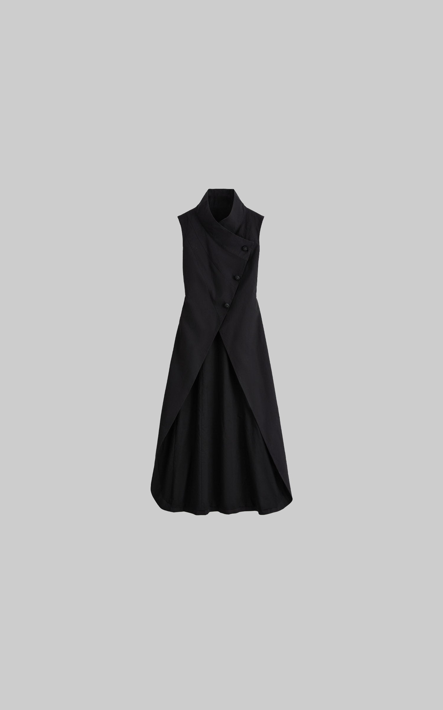 DOINDULGE High Collar Longline Vest Dress