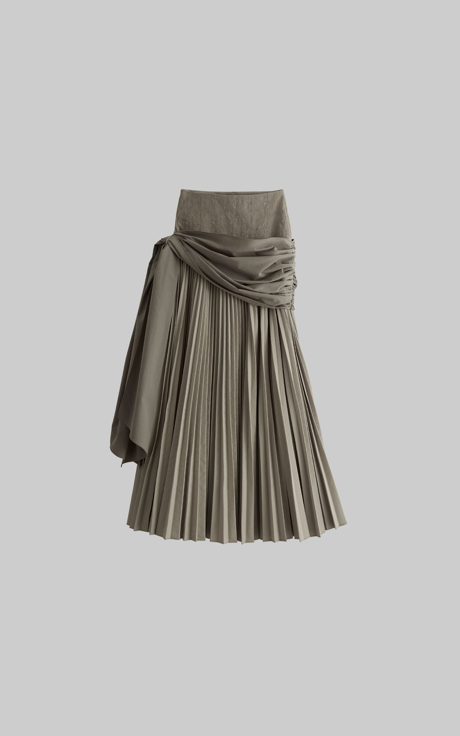 <tc><tc>DOINDULGE</tc></tc> Jupe longue plissée à couches drapées