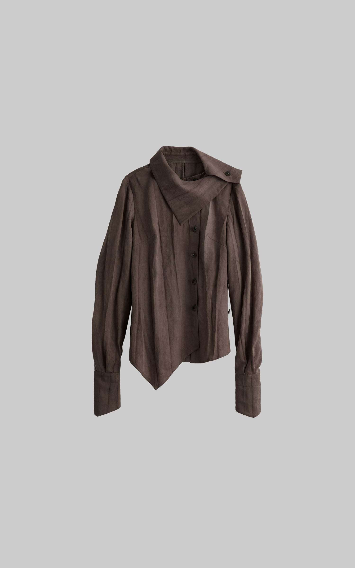 DOINDULGE Asymmetric Sculpted Waist Shirt