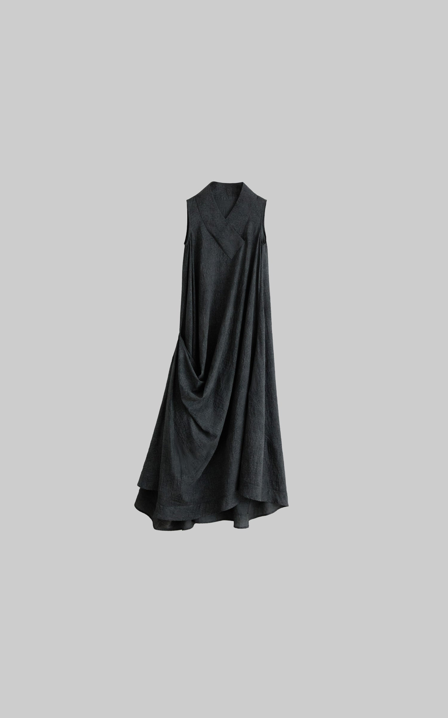 DOINDULGE Draped Shawl Collar Maxi Dress