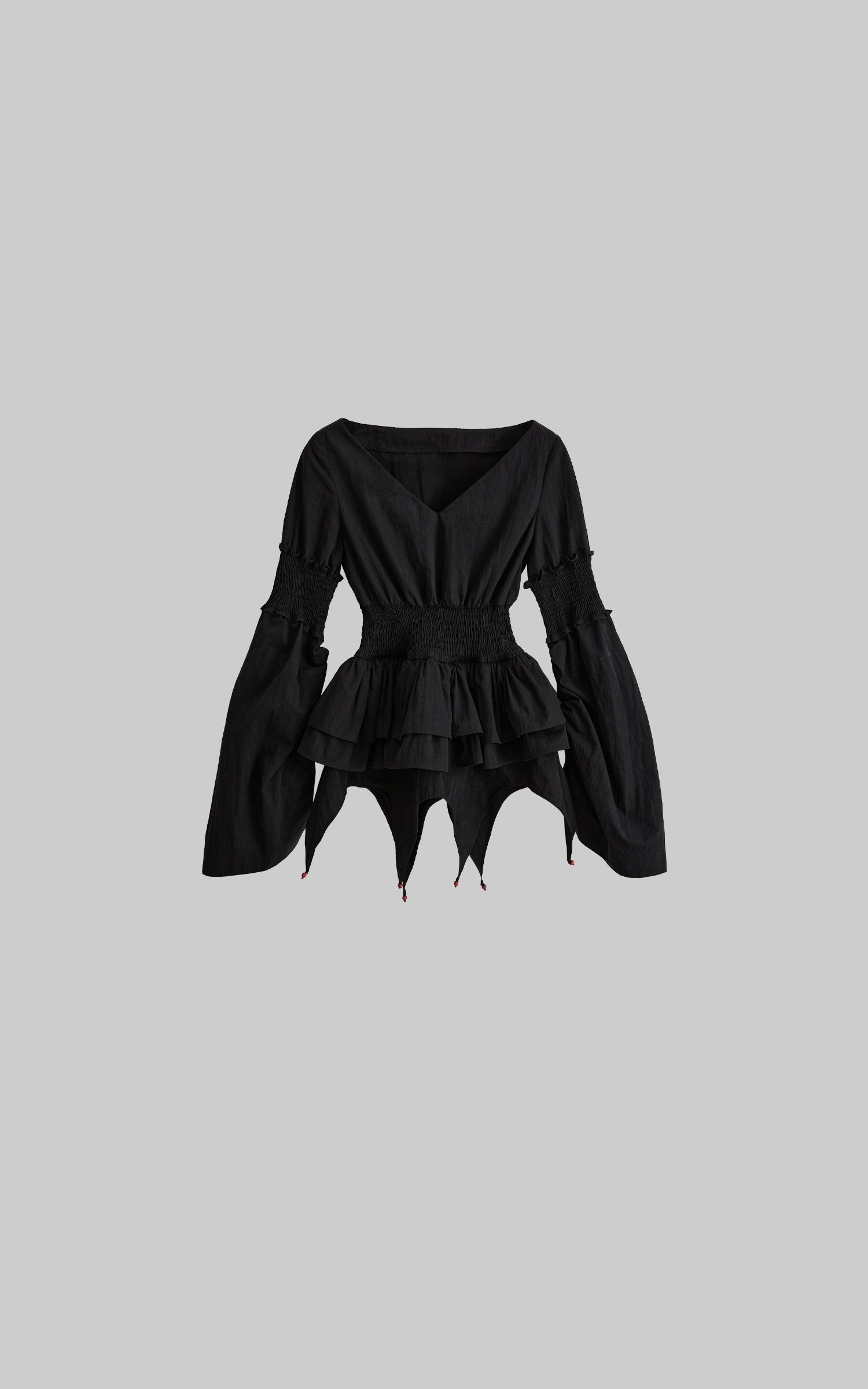 <tc>DOINDULGE</tc> Lagenbluse mit Rüschen und strukturierter Taille