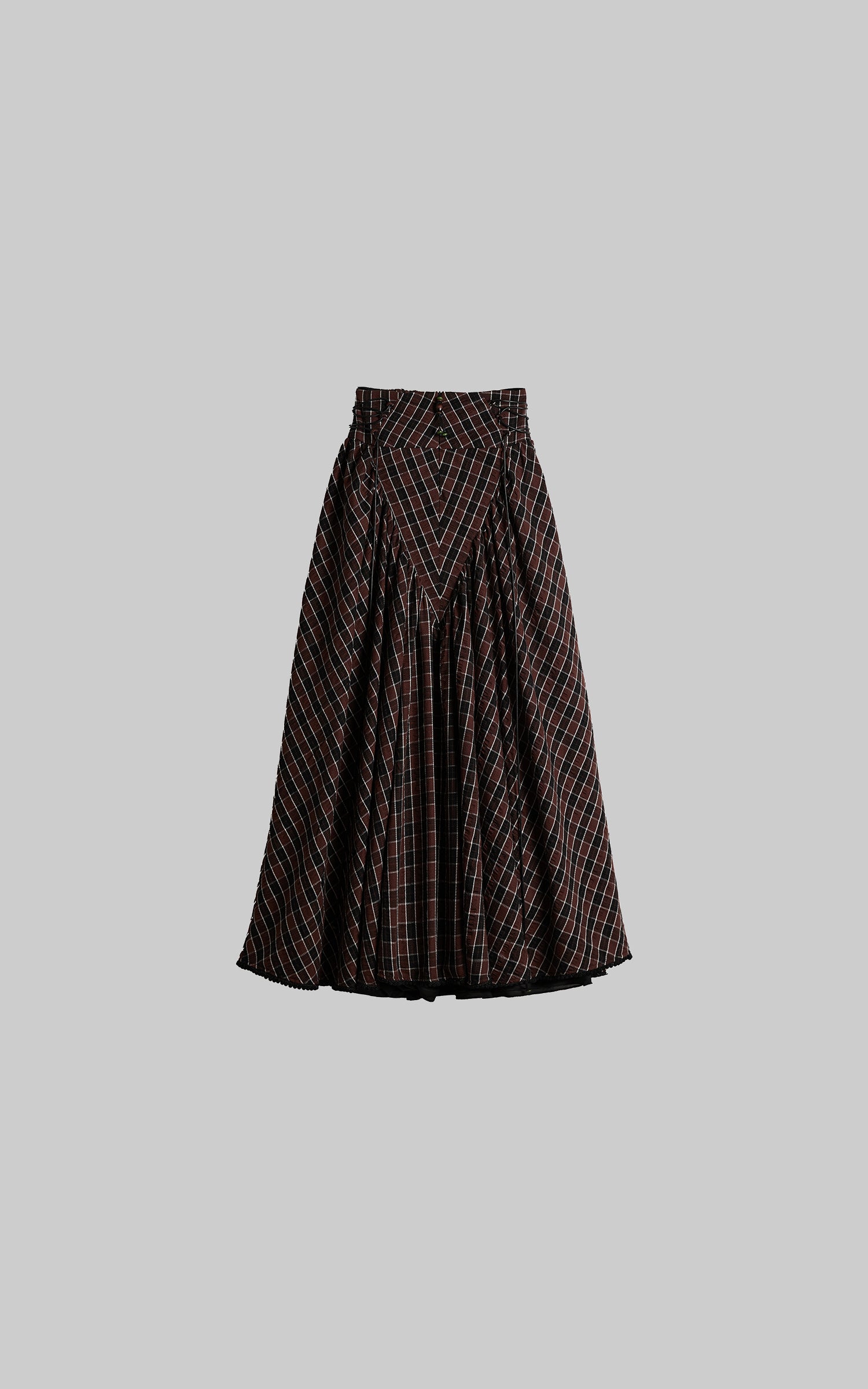 Jupe Longue à Carreaux Texturés