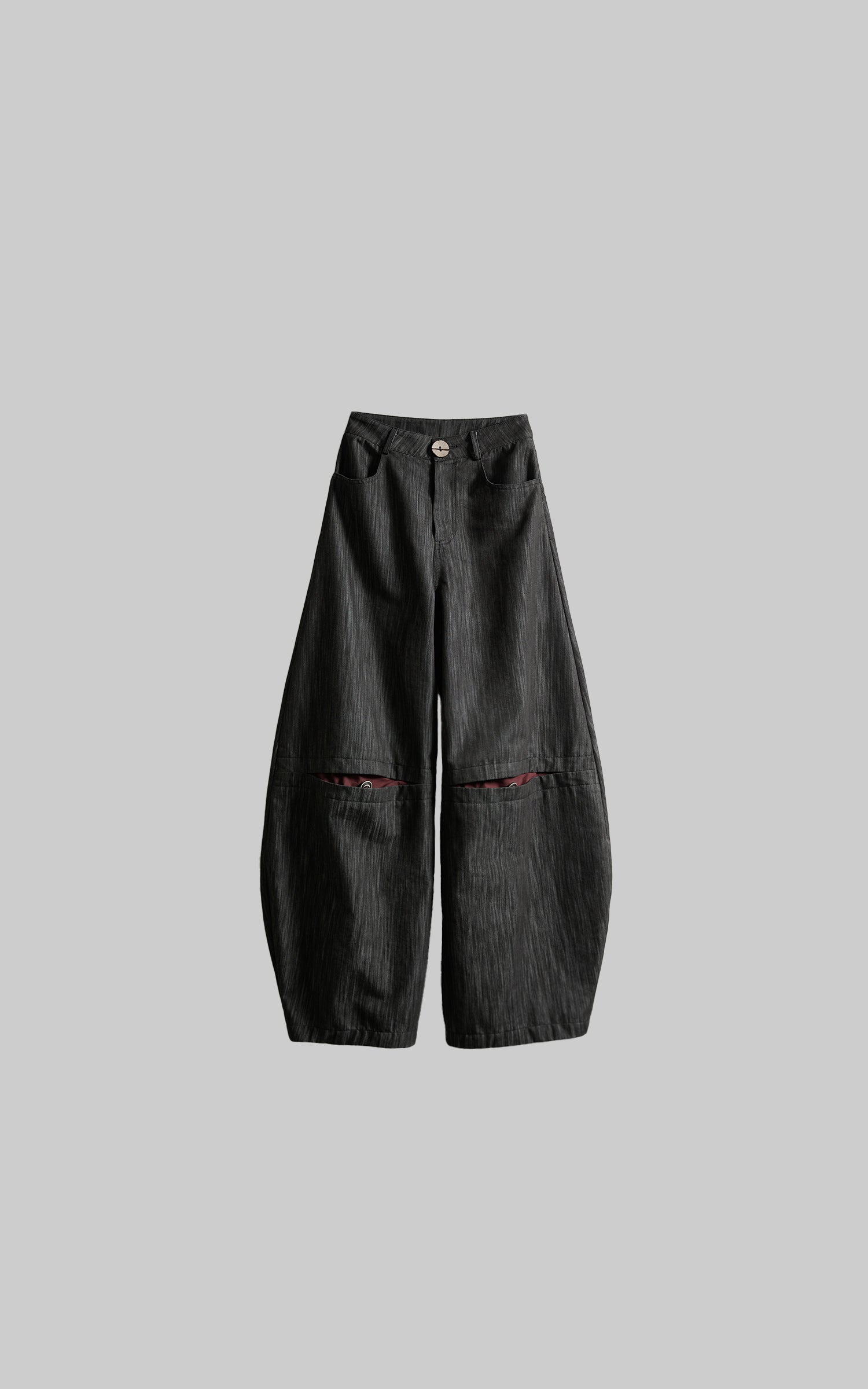 INDULGE Structural Wide Leg Trousers with Hidden Contrast Detail
