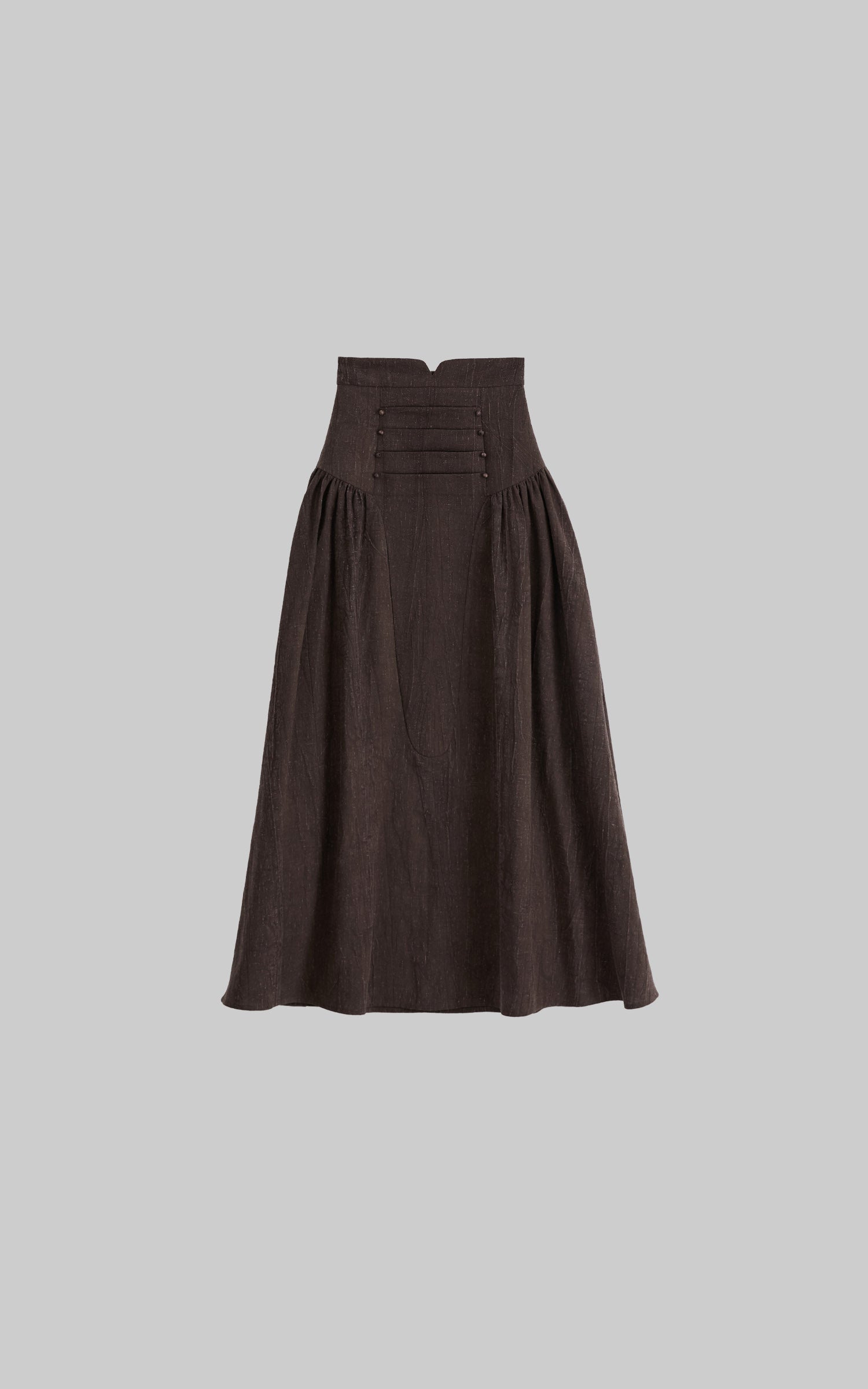 <tc>DOINDULGE</tc> Jupe longue à panneaux froncés taille haute