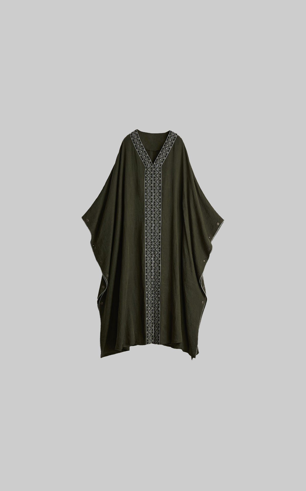 <tc>DOINDULGE</tc> Abnehmbare Kapuze Bestickter Oversize-Cape-Mantel