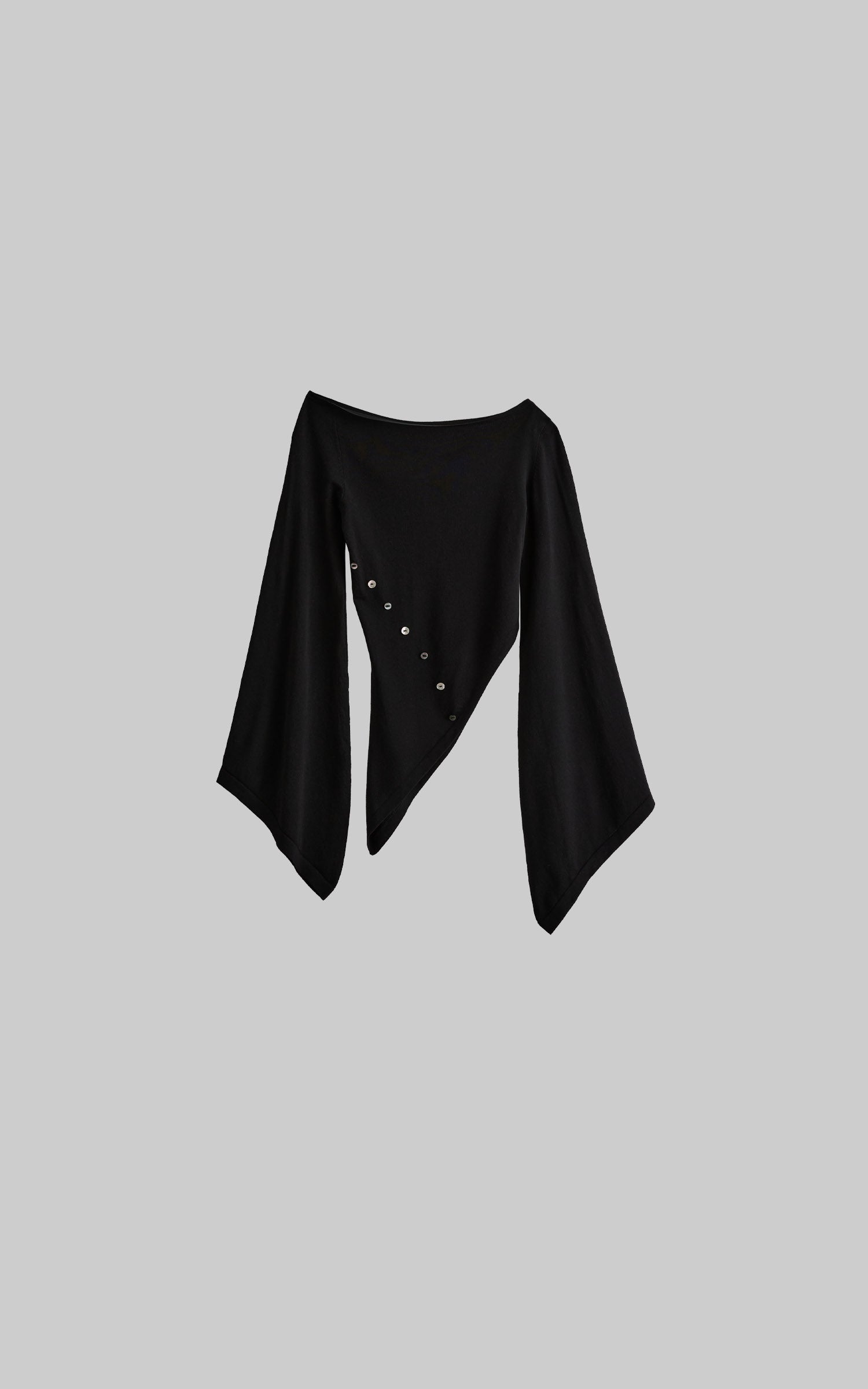 DOINDULGE Asymmetric Draped One-Shoulder Top