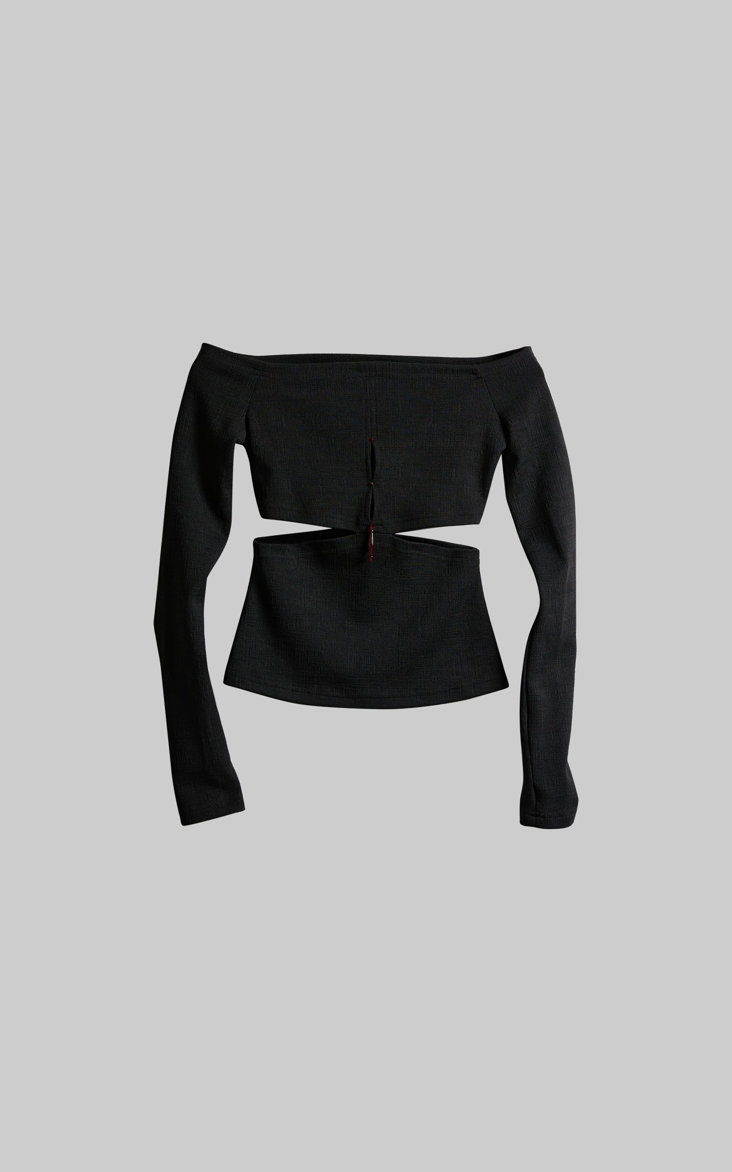 INDULGE Off-Shoulder Cutout Top with Bead Details