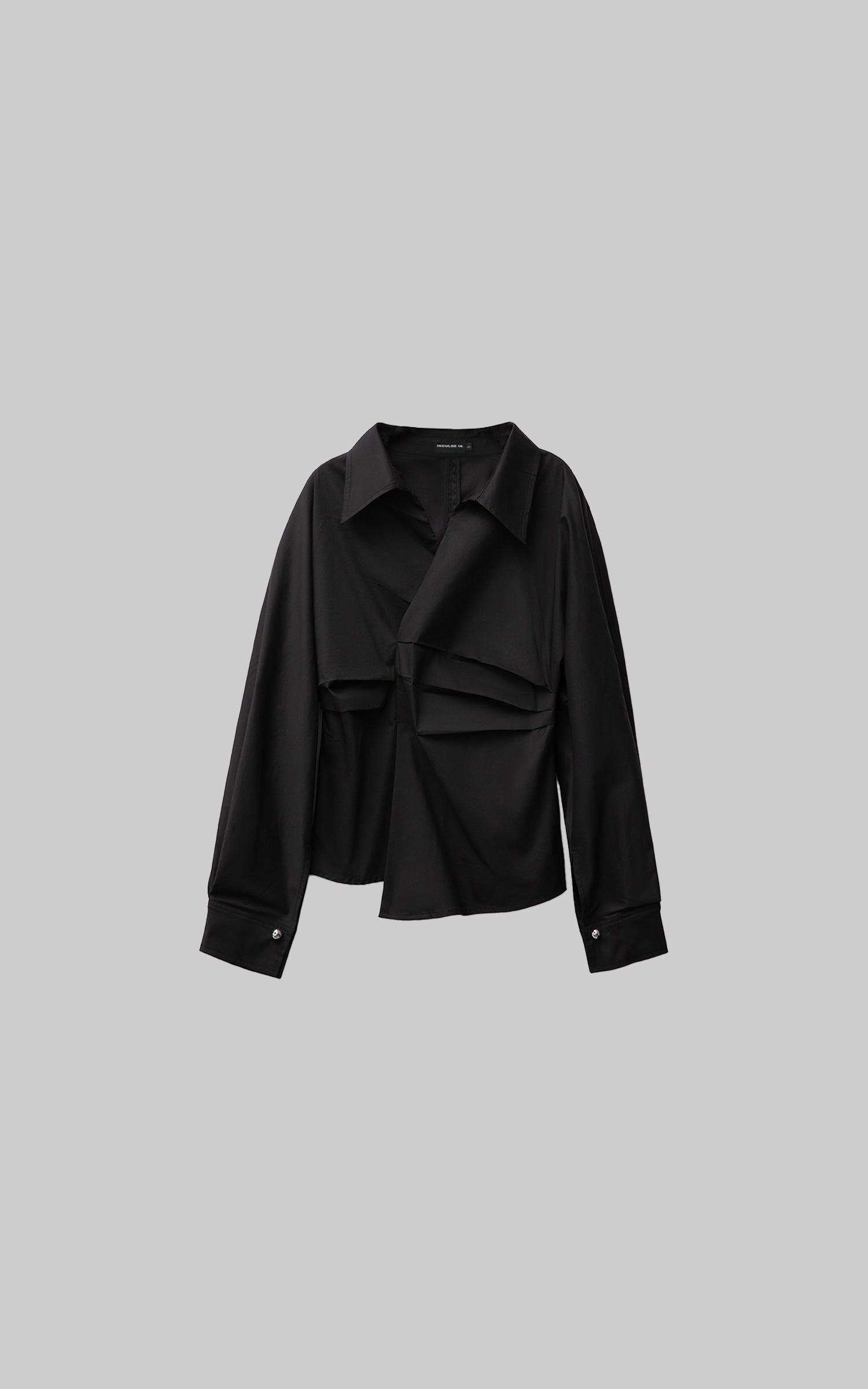 INDULGE Asymmetric Twisted Shirt with Sculptural Silhouette