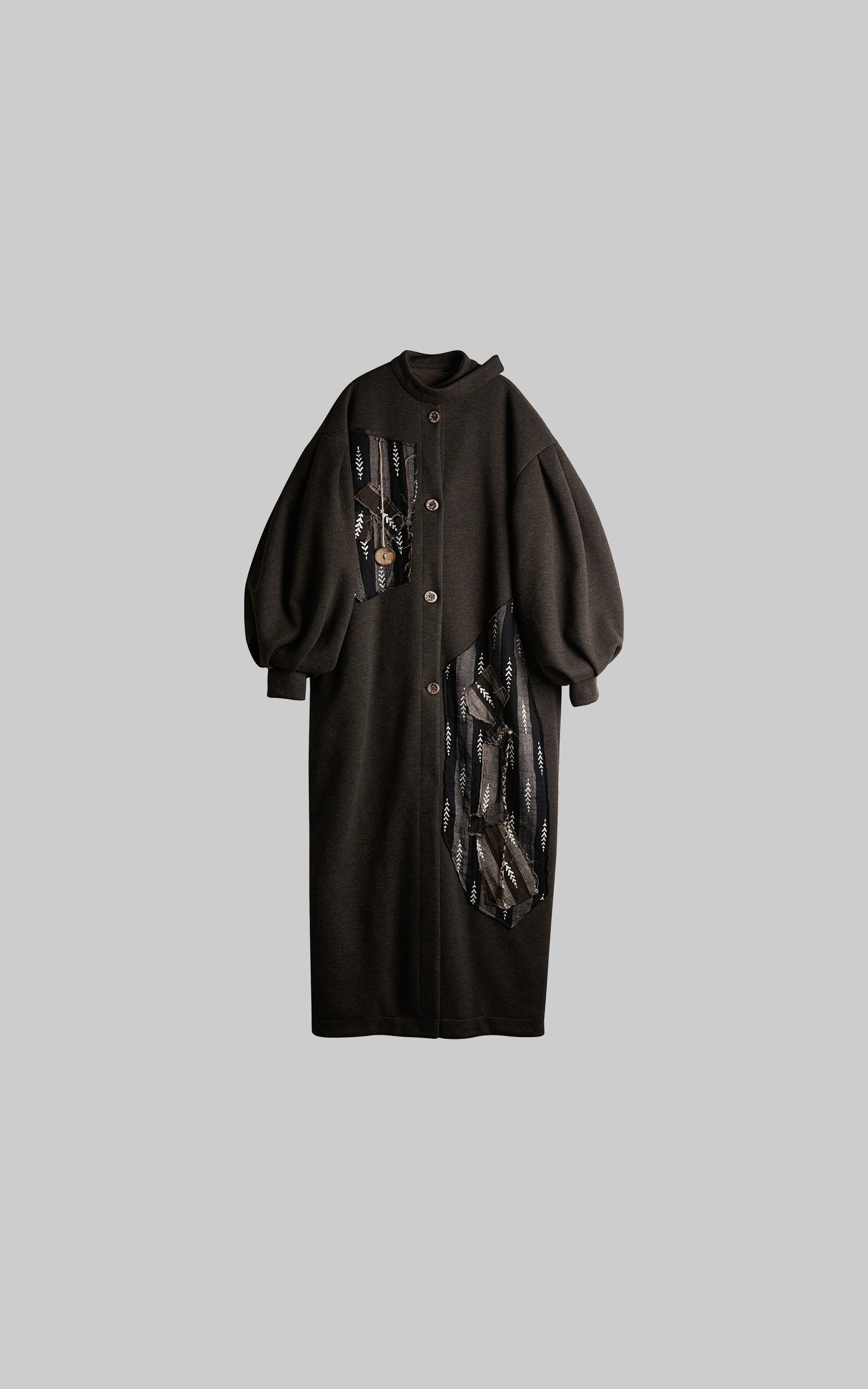 INDULGE Patchwork Embroidered Long Coat