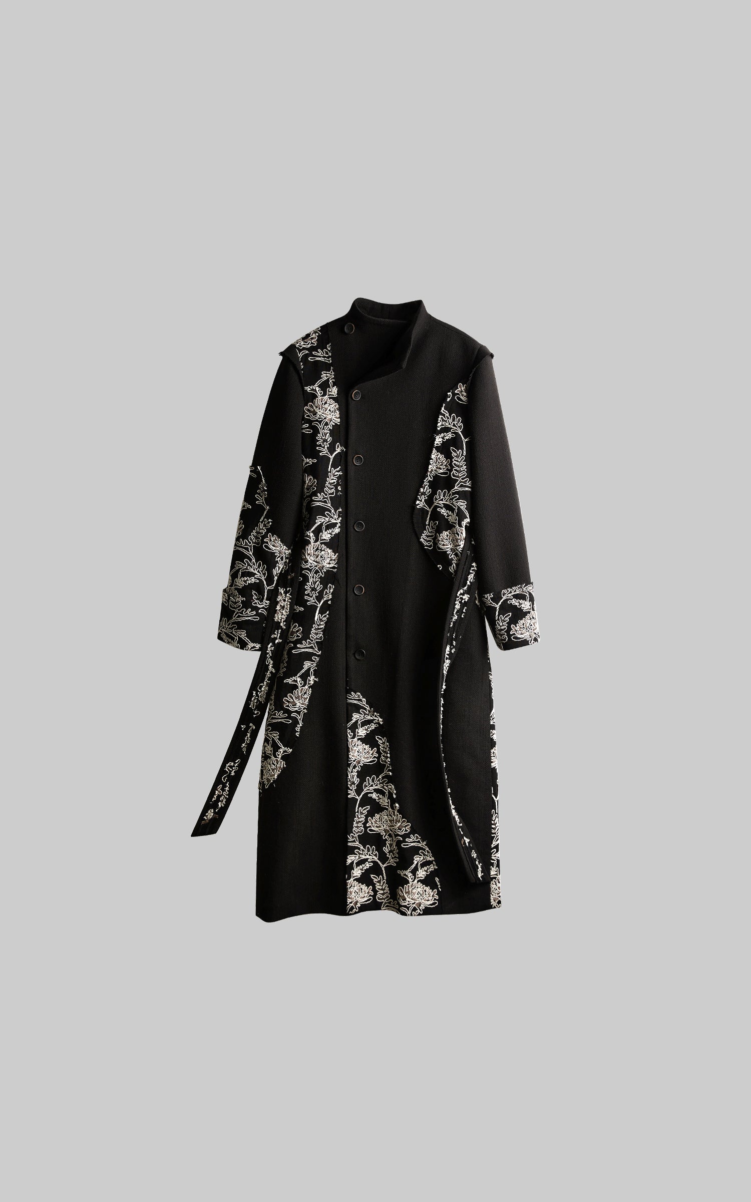 <tc>INDULGE</tc> Manteau long asymétrique brodé