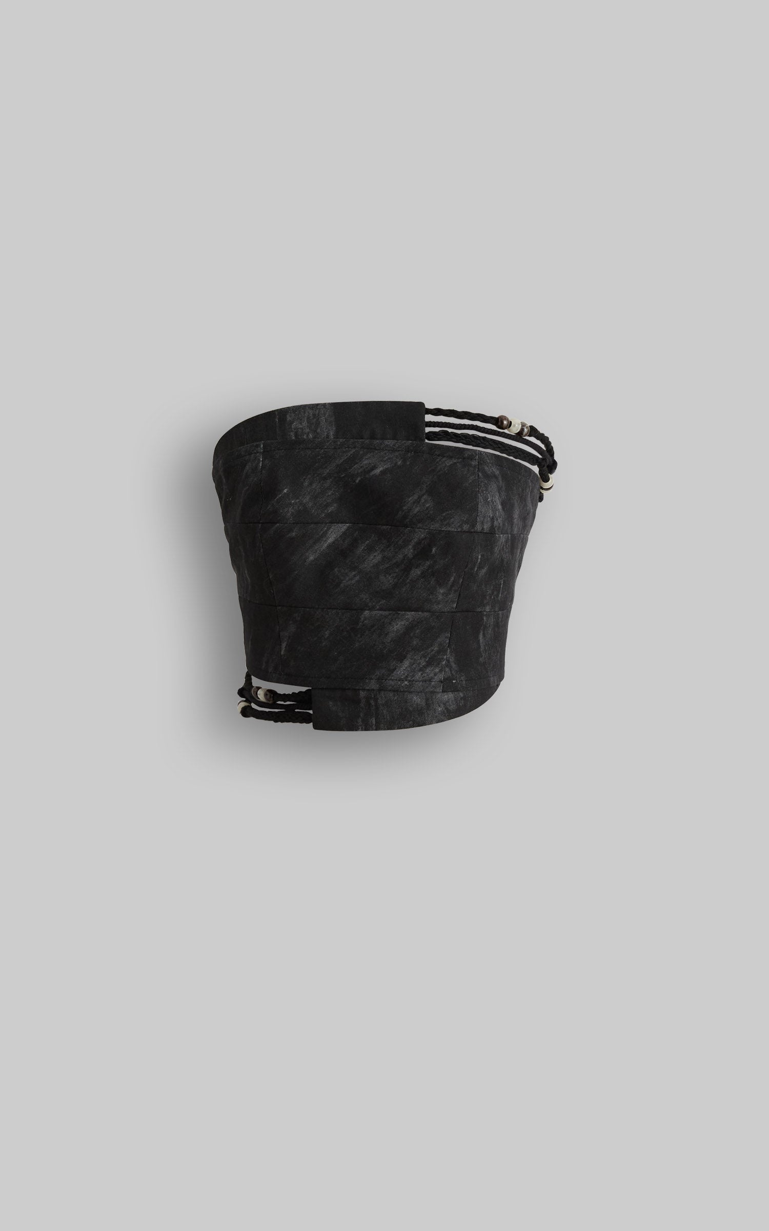 DOINDULGE Distressed Strapless Panel Top