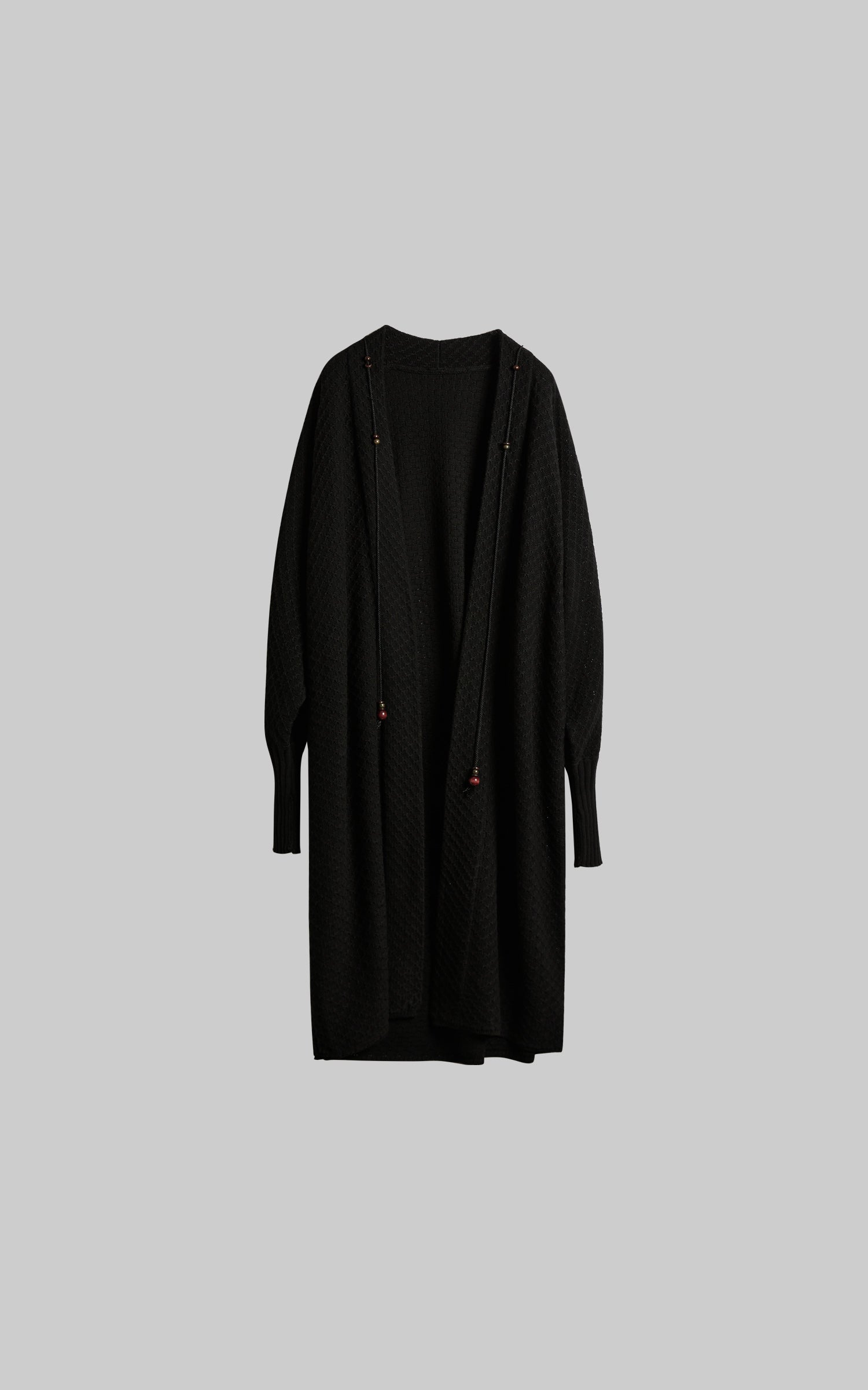 <tc>INDULGE</tc> ドレープシルエットのテクスチャードニットロングカーディガン