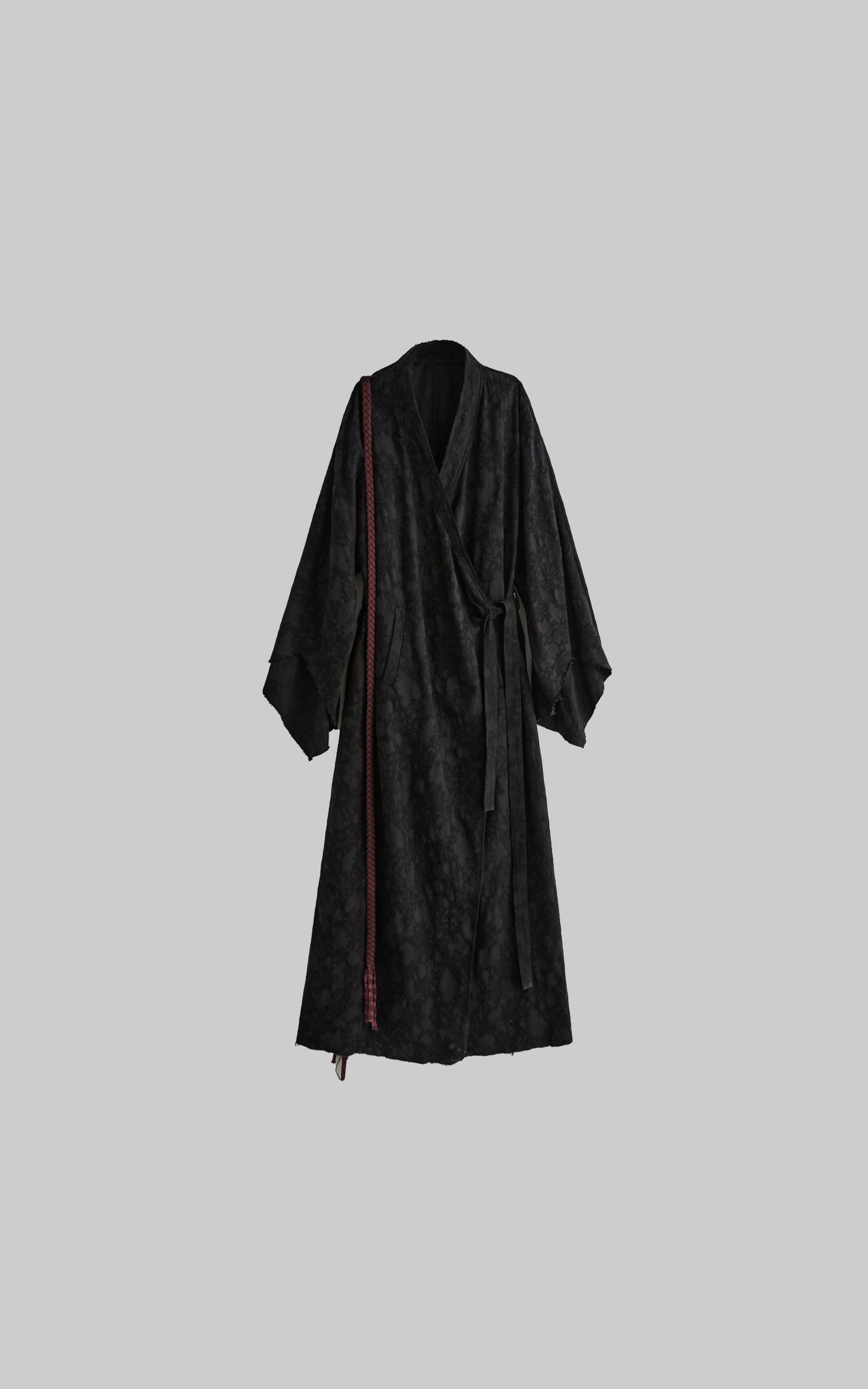 INDULGE Deconstructed Wrap Jacquard Long Knit