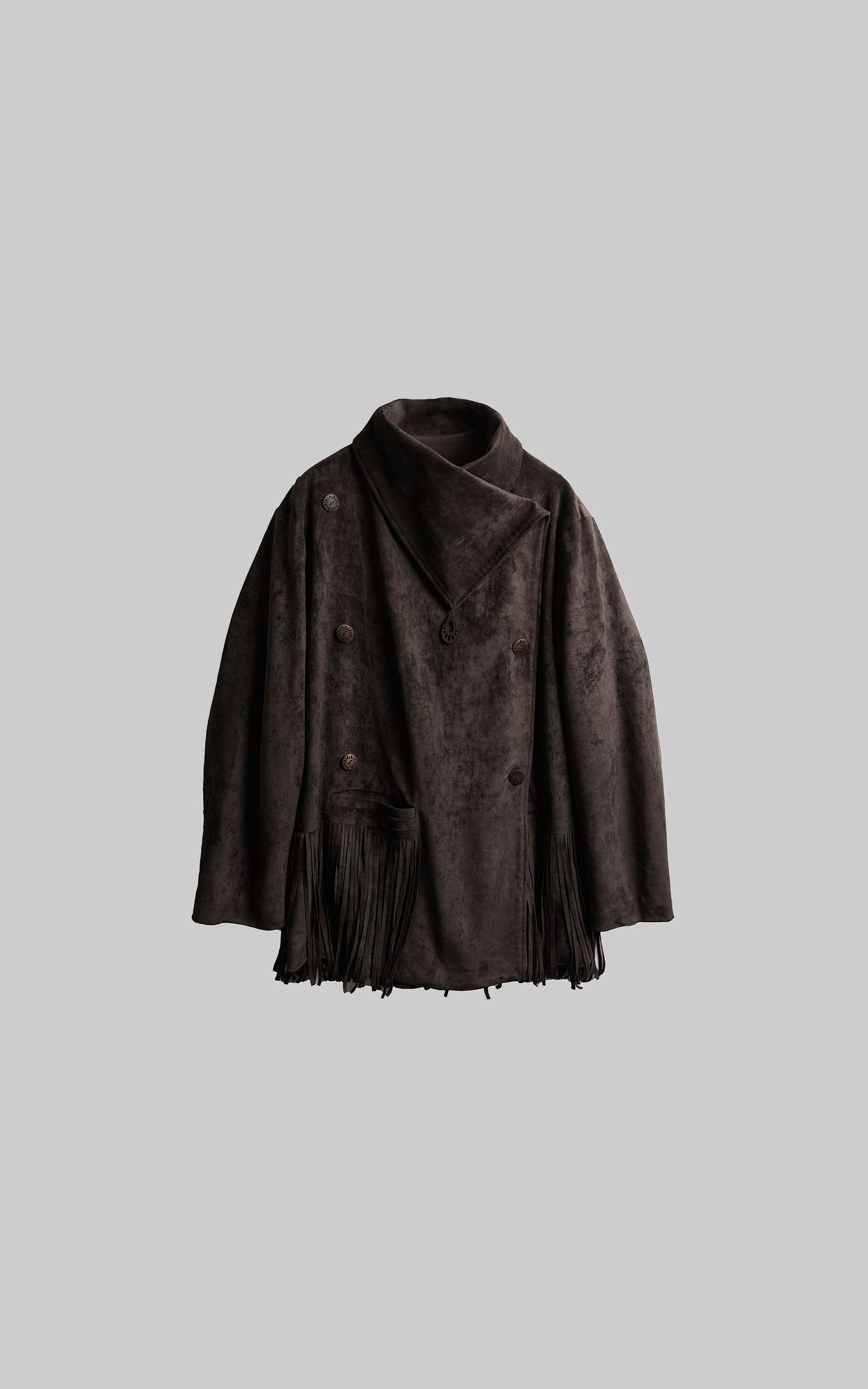 <tc>INDULGE</tc> Asymmetrische Jacke mit Fransensaum und Struktur