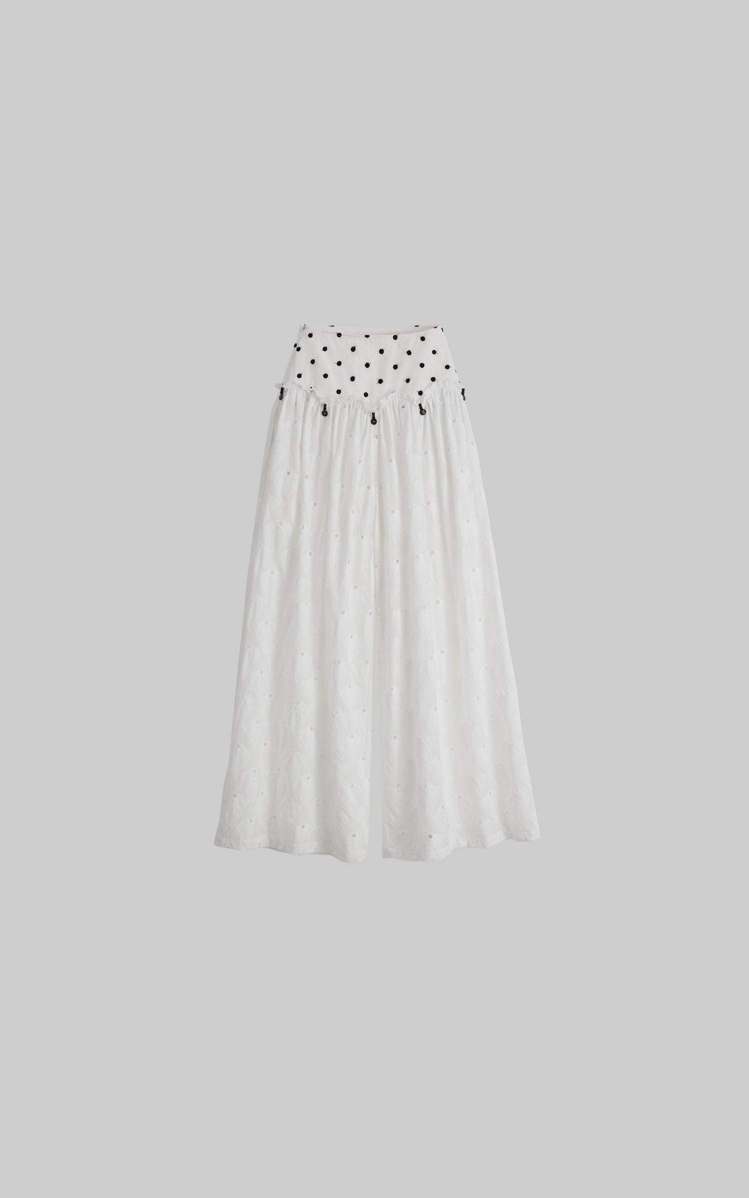 DOINDULGE Polka Dot Wide-Leg Pants