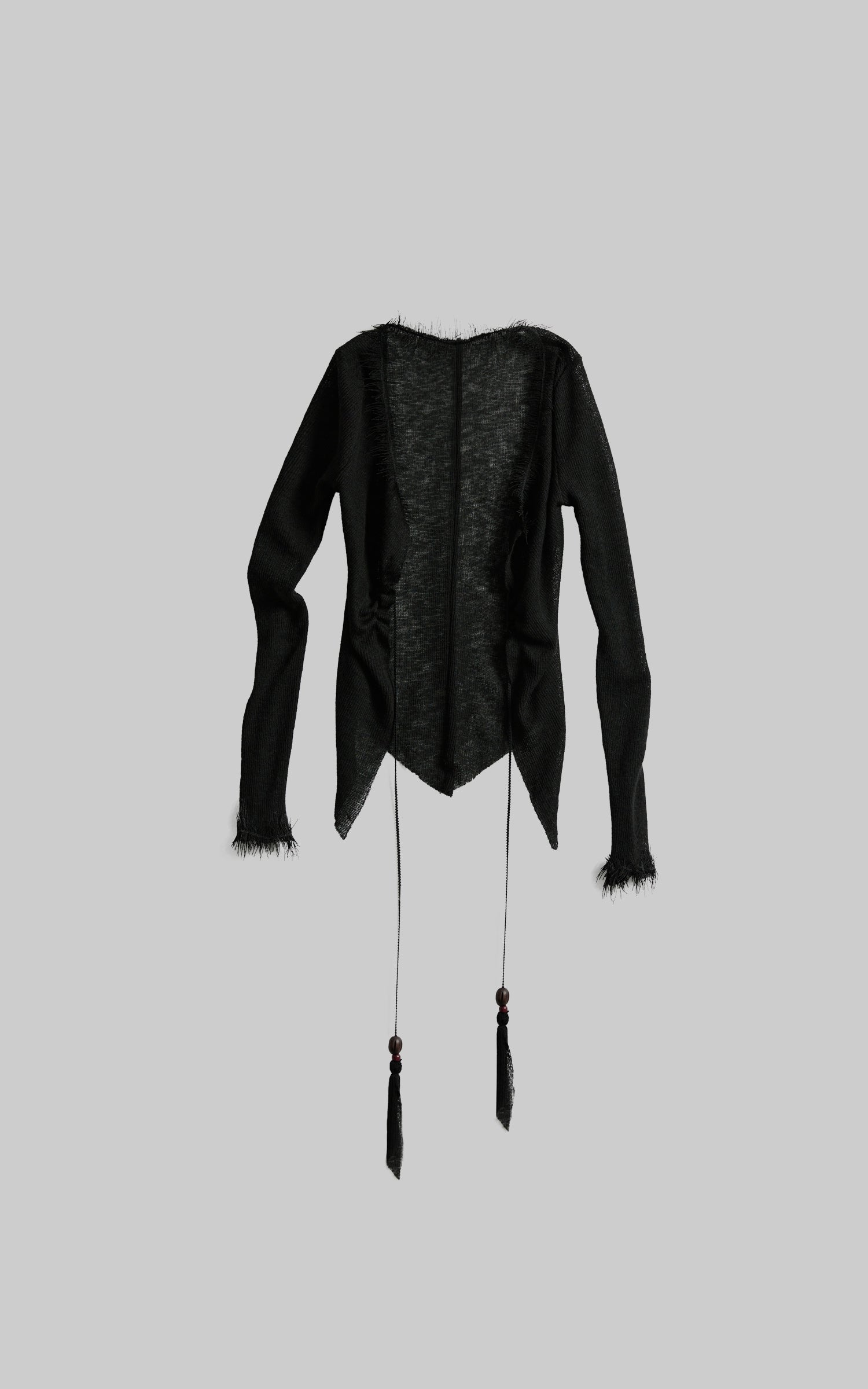 INDULGE Distressed Knit Long Sleeve Cardigan