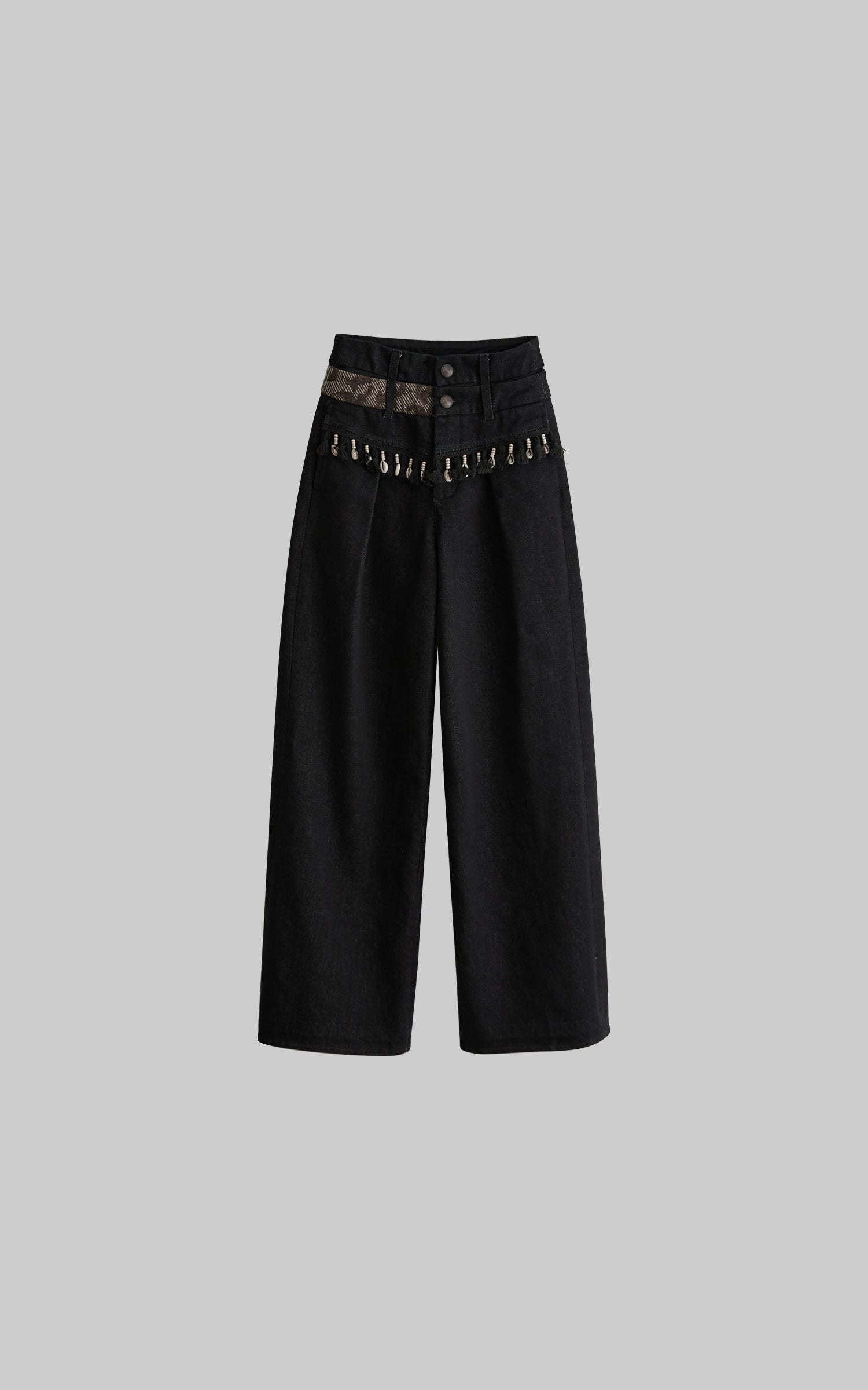 <tc>INDULGE</tc> Pantalon large à garniture coquillage