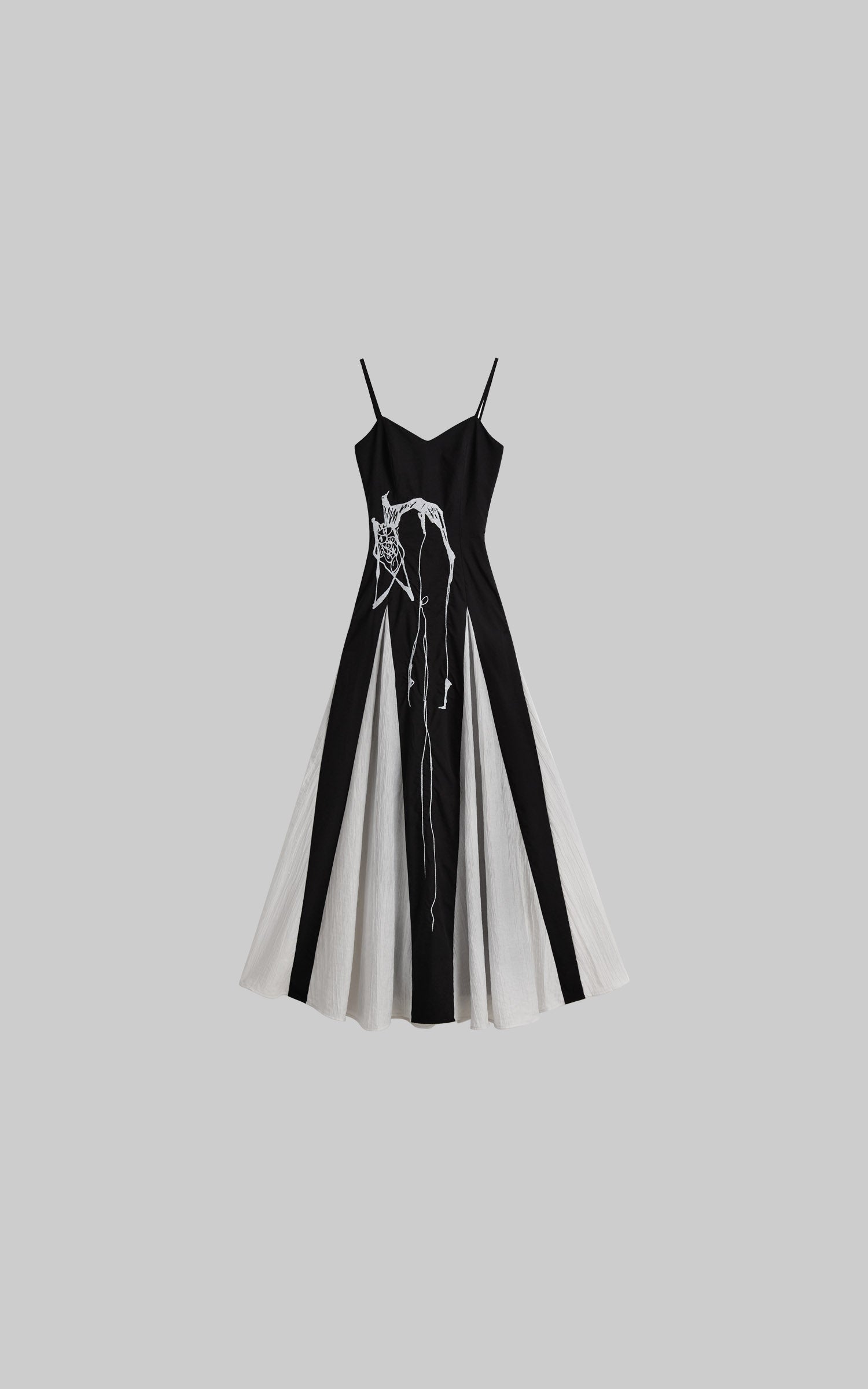 DOINDULGE Spaghetti Strap Panel Maxi Dress
