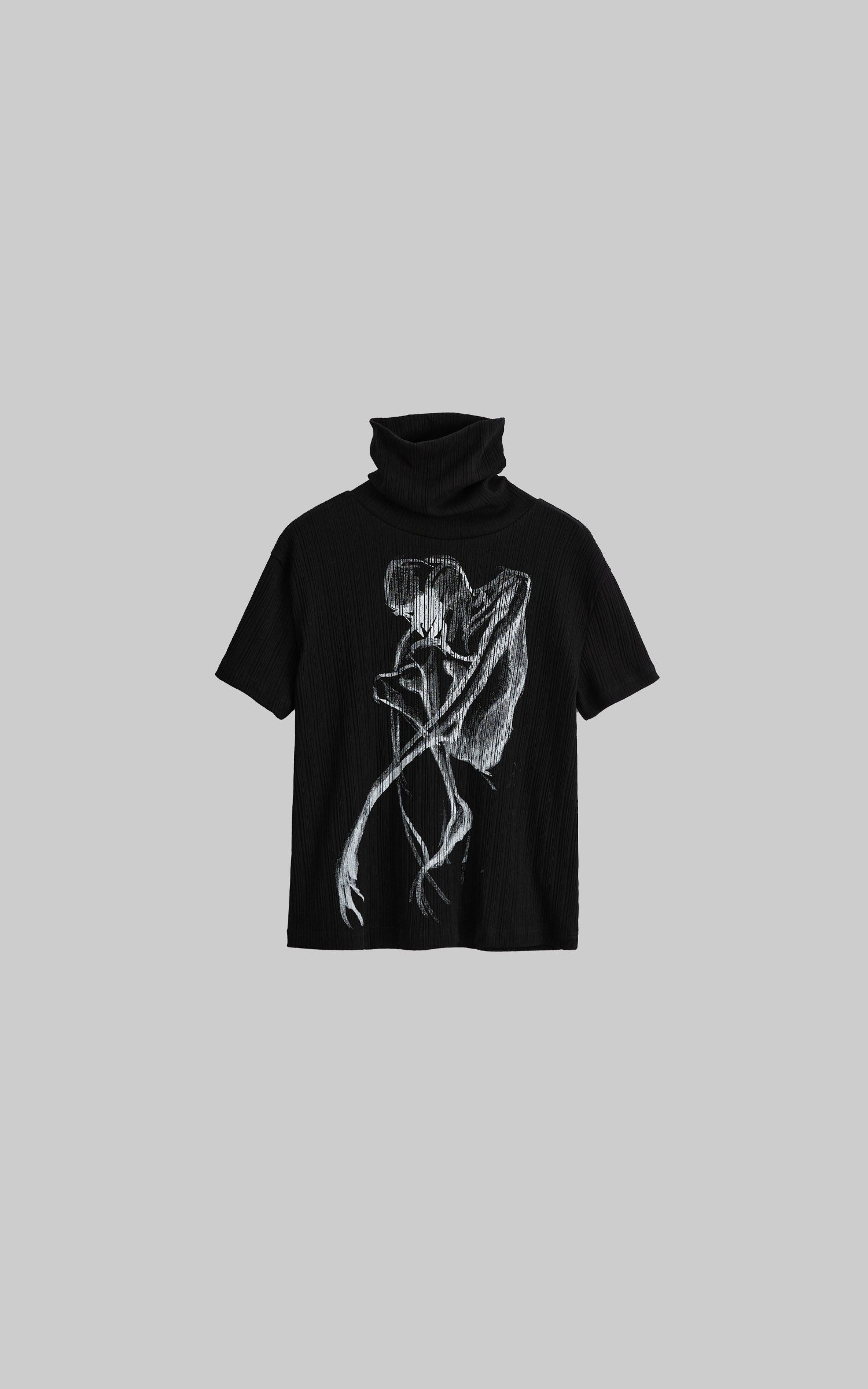 DOINDULGE High Stretch Ribbed Graphic T-Shirt