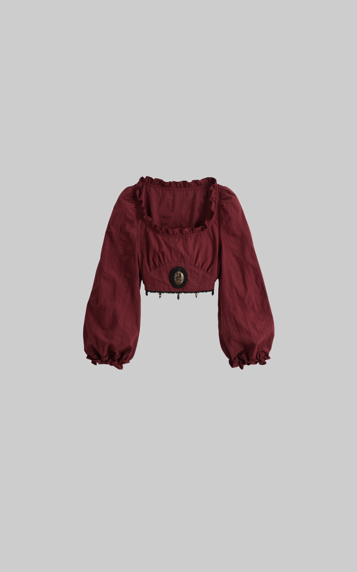 DOINDULGE Baroque Cropped Cameo Top