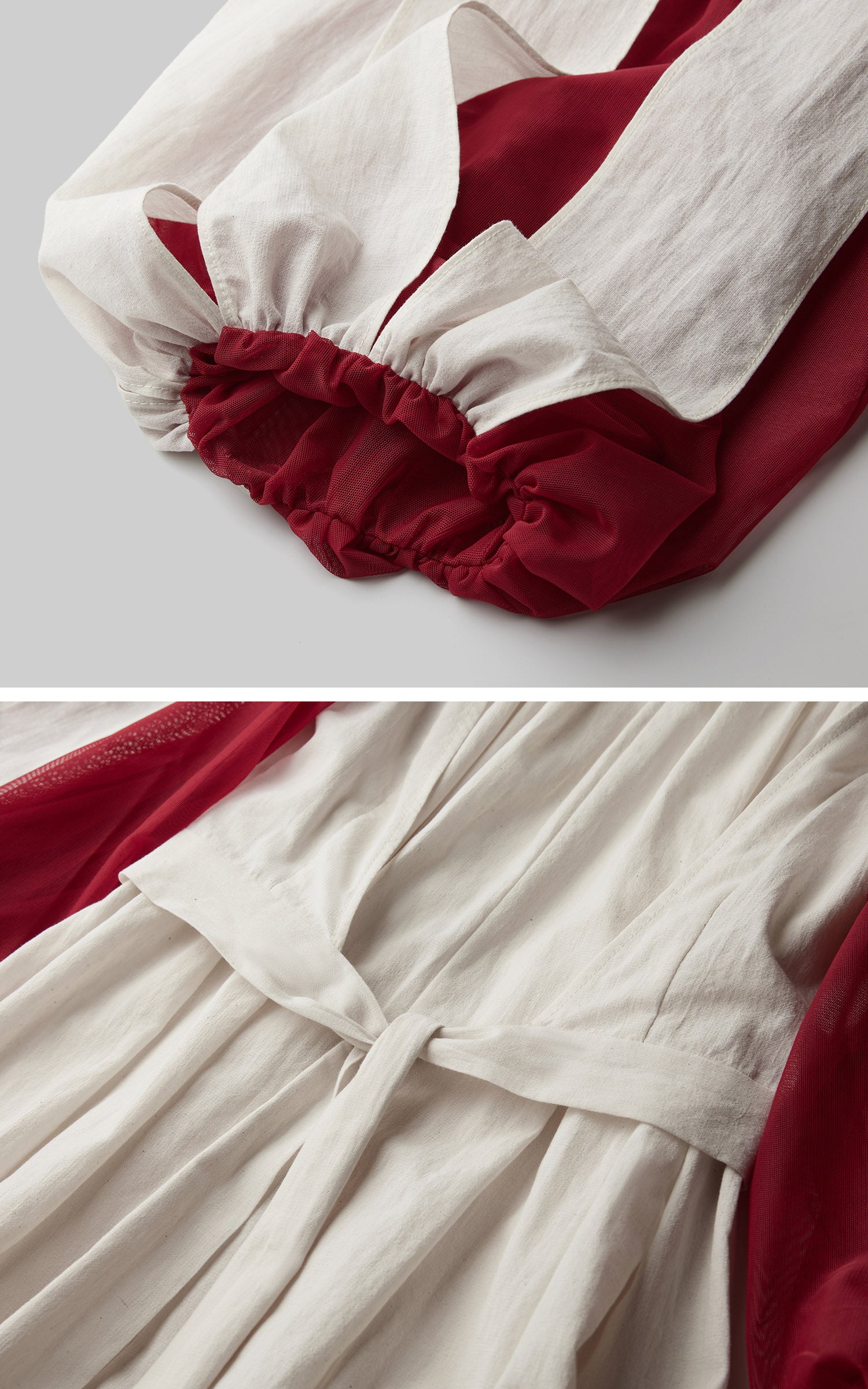 <tc>DOINDULGE</tc> Maxikleid mit quadratischem Ausschnitt und Puffärmeln