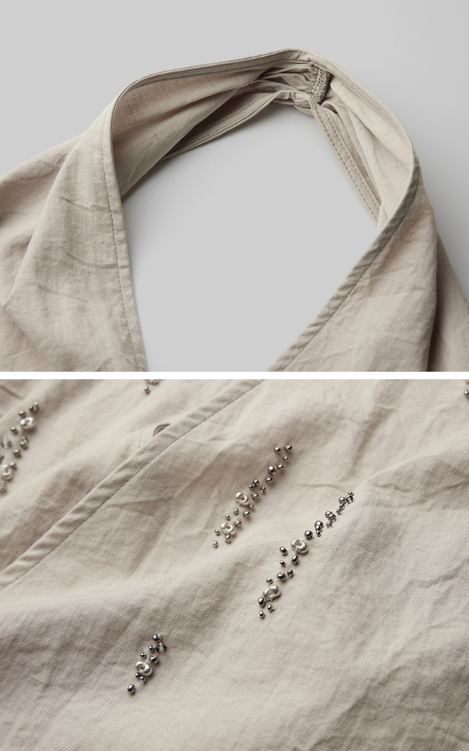 DOINDULGE Halter Neck Draped Tank Top