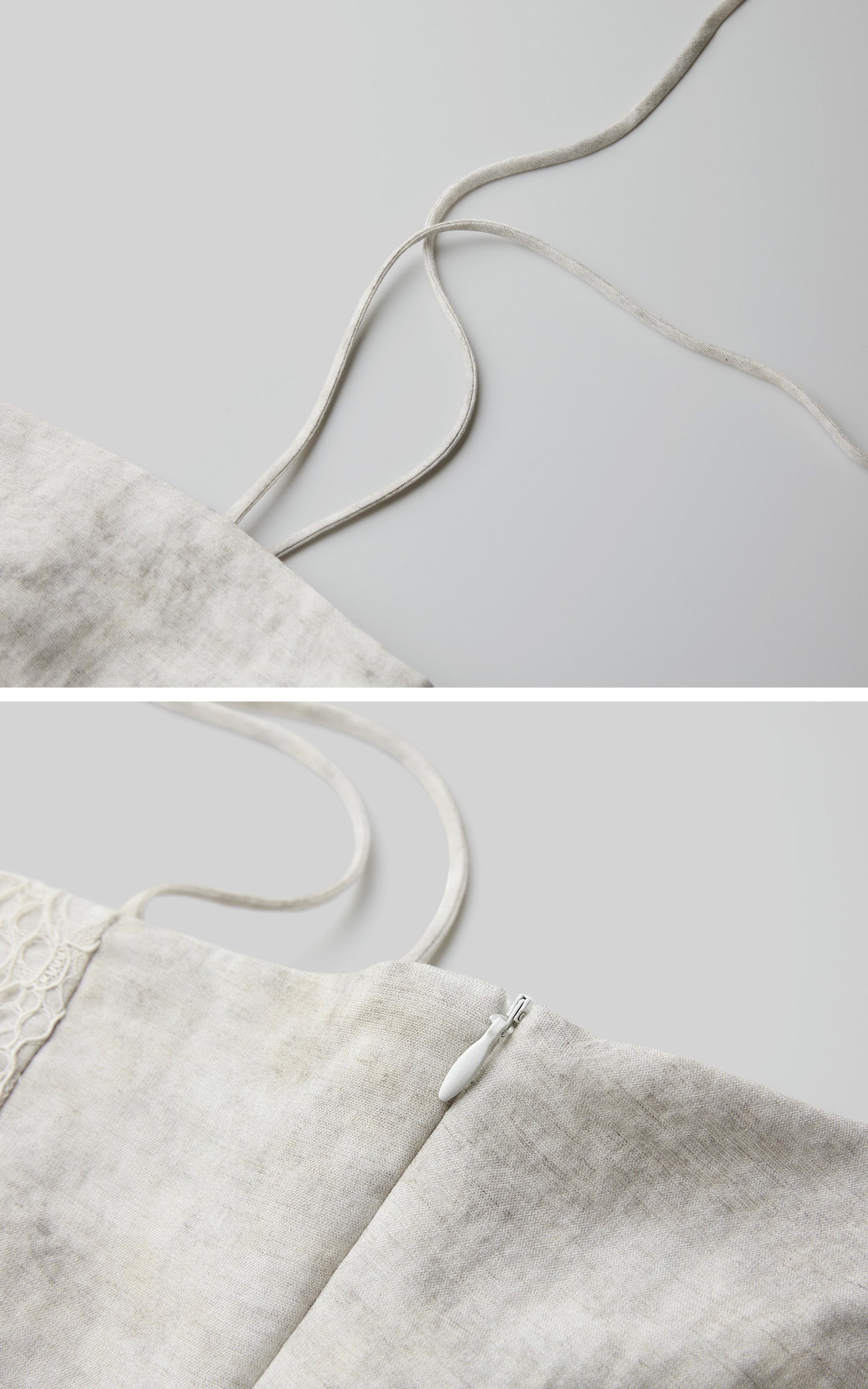 DOINDULGE Square Neck Lace Panel Asymmetric Cami Dress