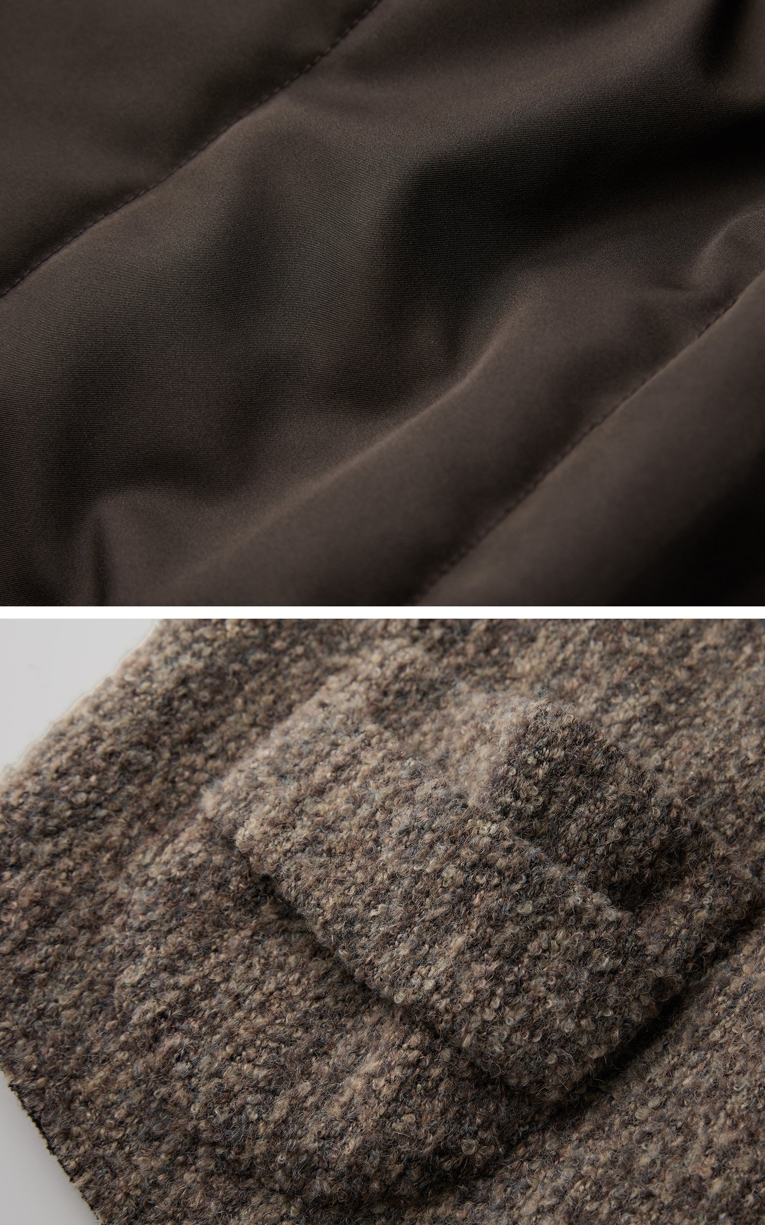 <tc>INDULGE</tc> アシンメトリックパネルと手作りのトグルディテール付きテクスチャードウールベスト