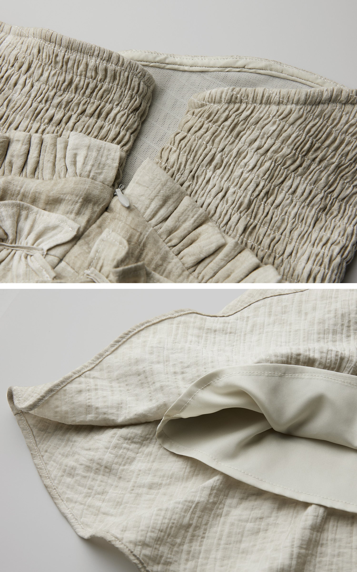 <tc>DOINDULGE</tc> Robe longue à volants smockée sans bretelles
