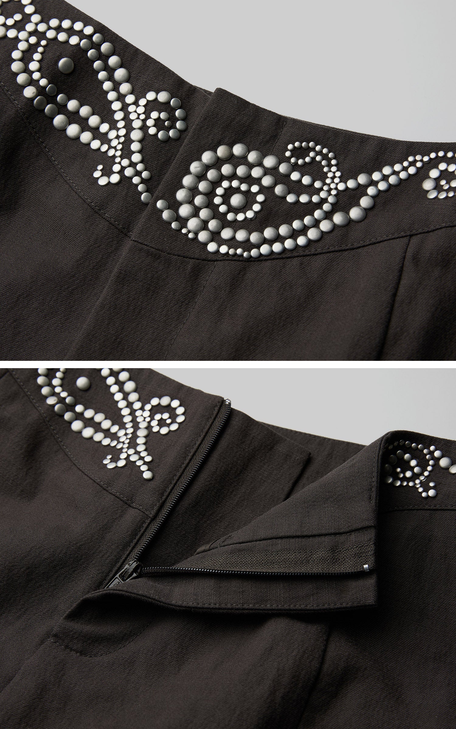 DOINDULGE Rhinestone Wide Leg Pants