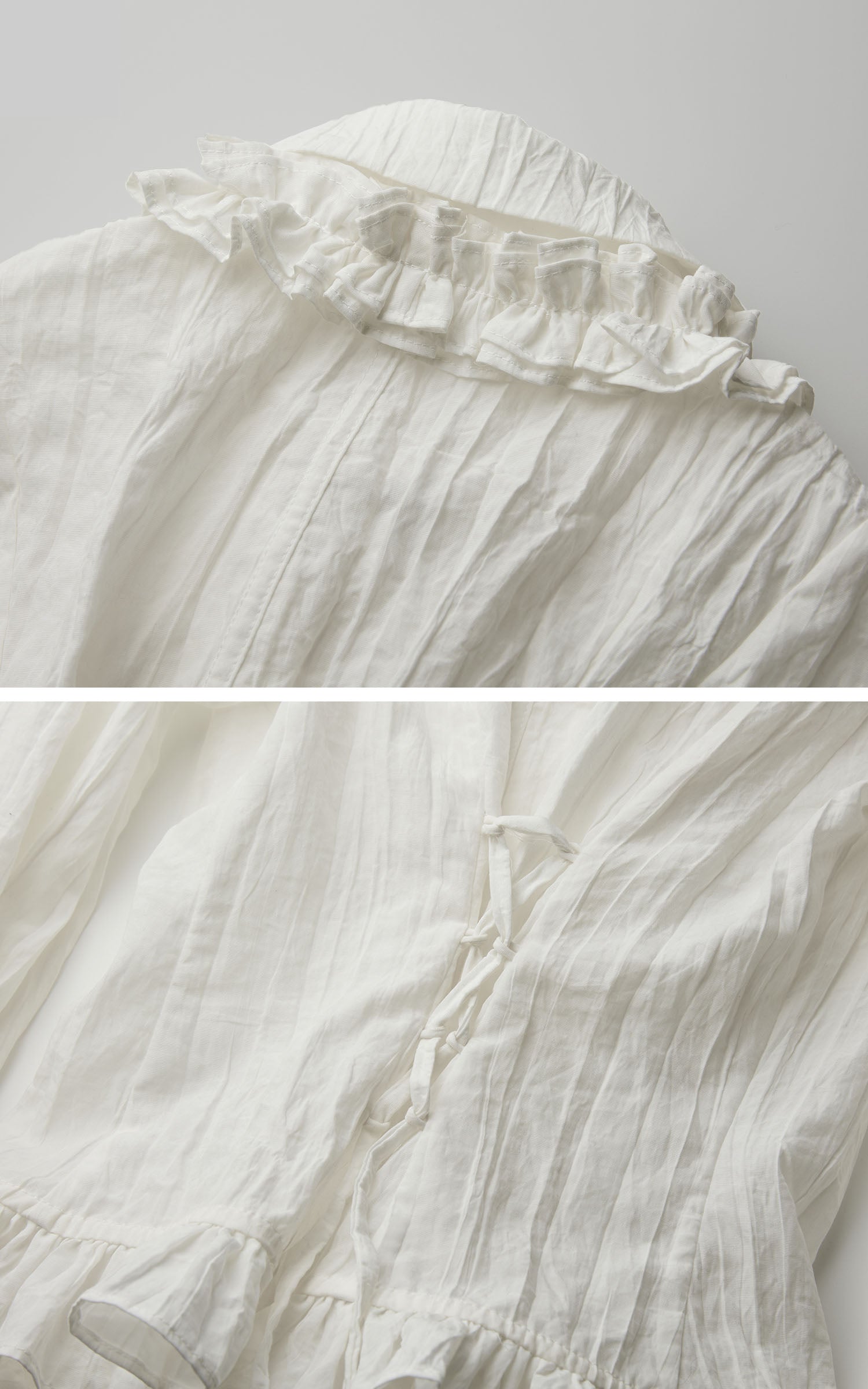 <tc>DOINDULGE</tc> Gerafftes Strukturiertes Gothic-Hemd