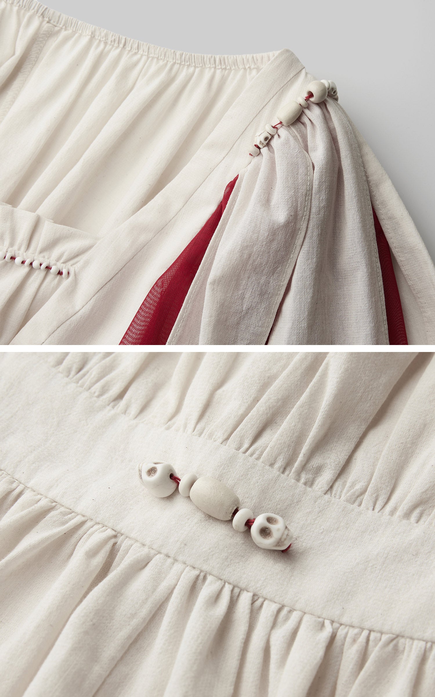 <tc>DOINDULGE</tc> Maxikleid mit quadratischem Ausschnitt und Puffärmeln
