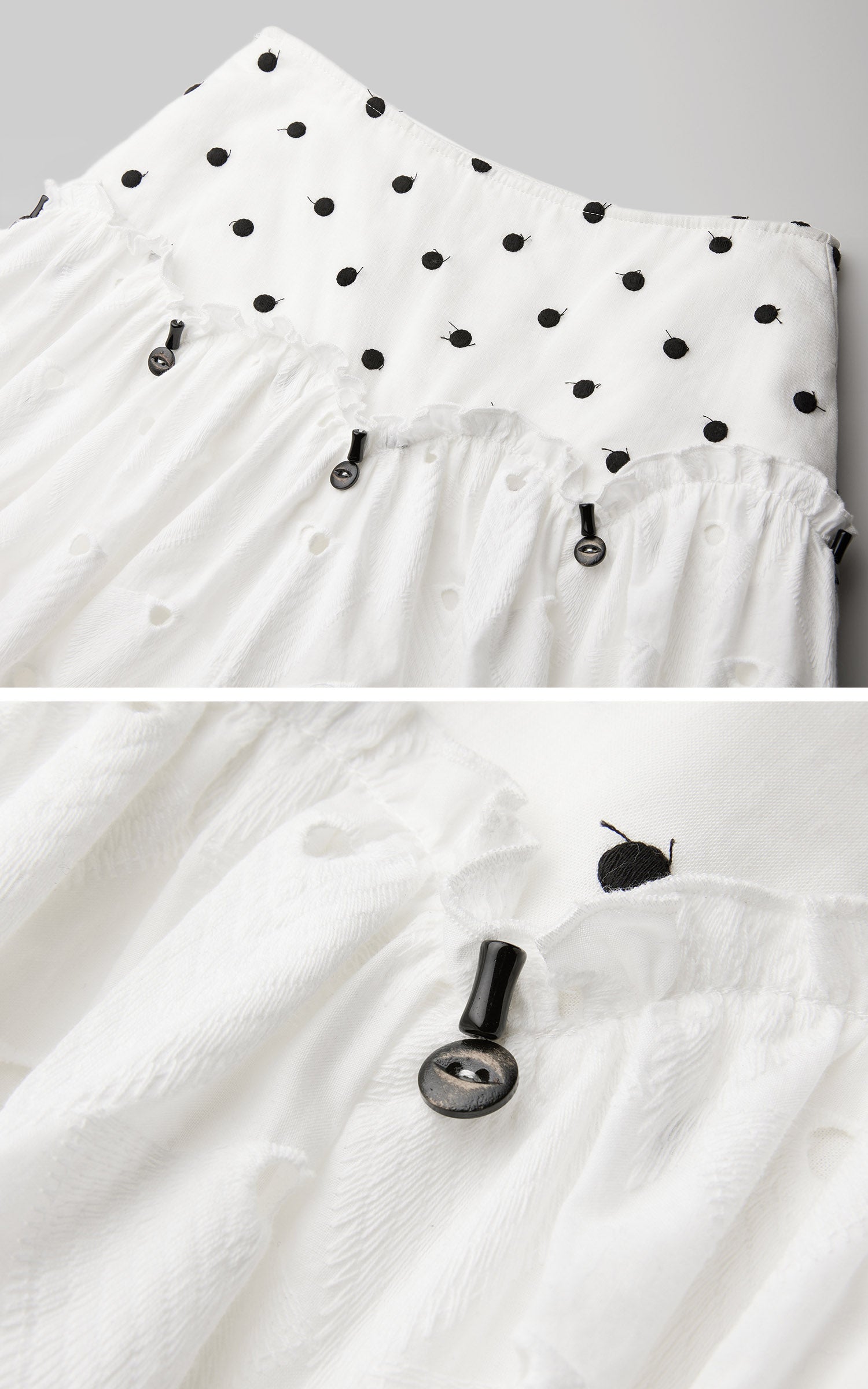 DOINDULGE Polka Dot Wide-Leg Pants