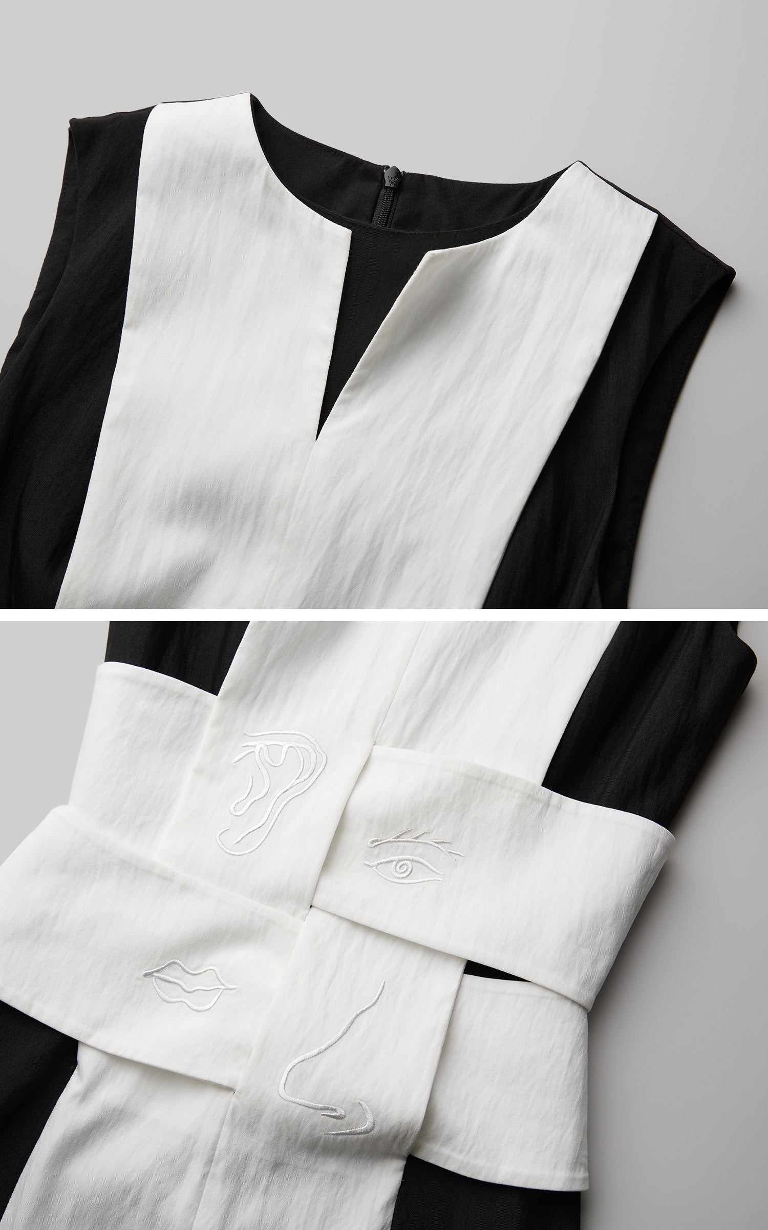 <tc>DOINDULGE</tc> Robe longue ajustée à panneaux contrastés
