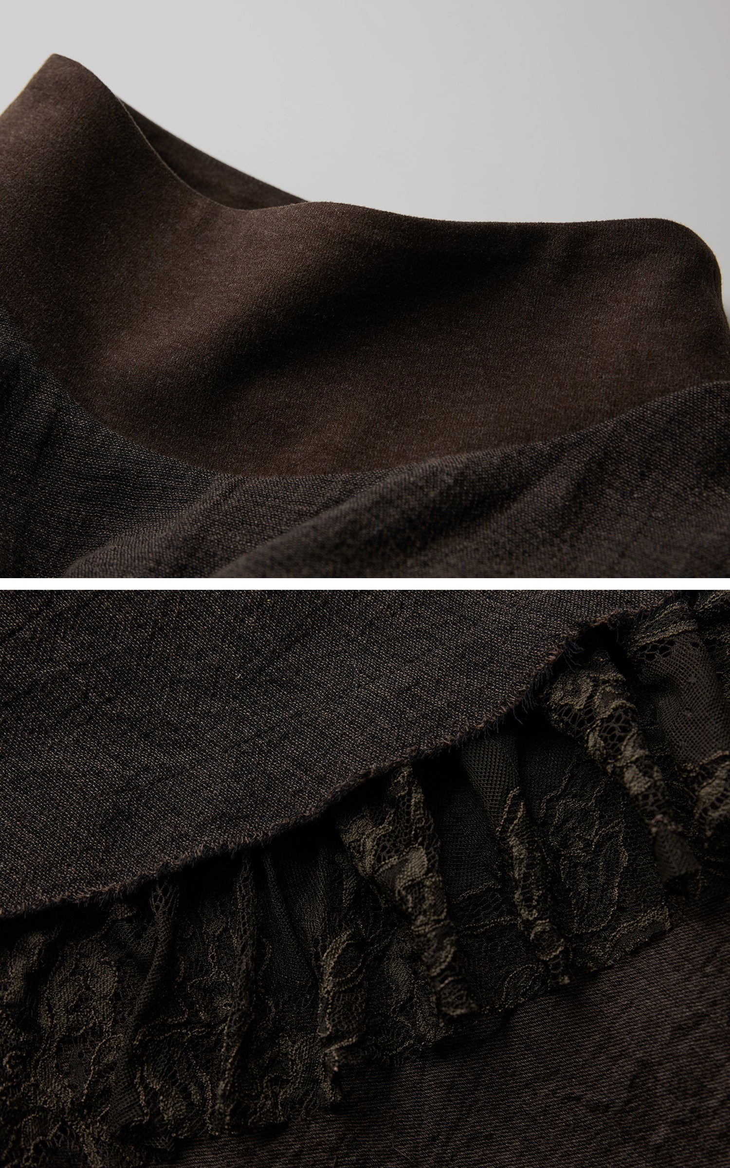 INDULGE Layered Asymmetric Skirt with Braided Belt and Fur Accent