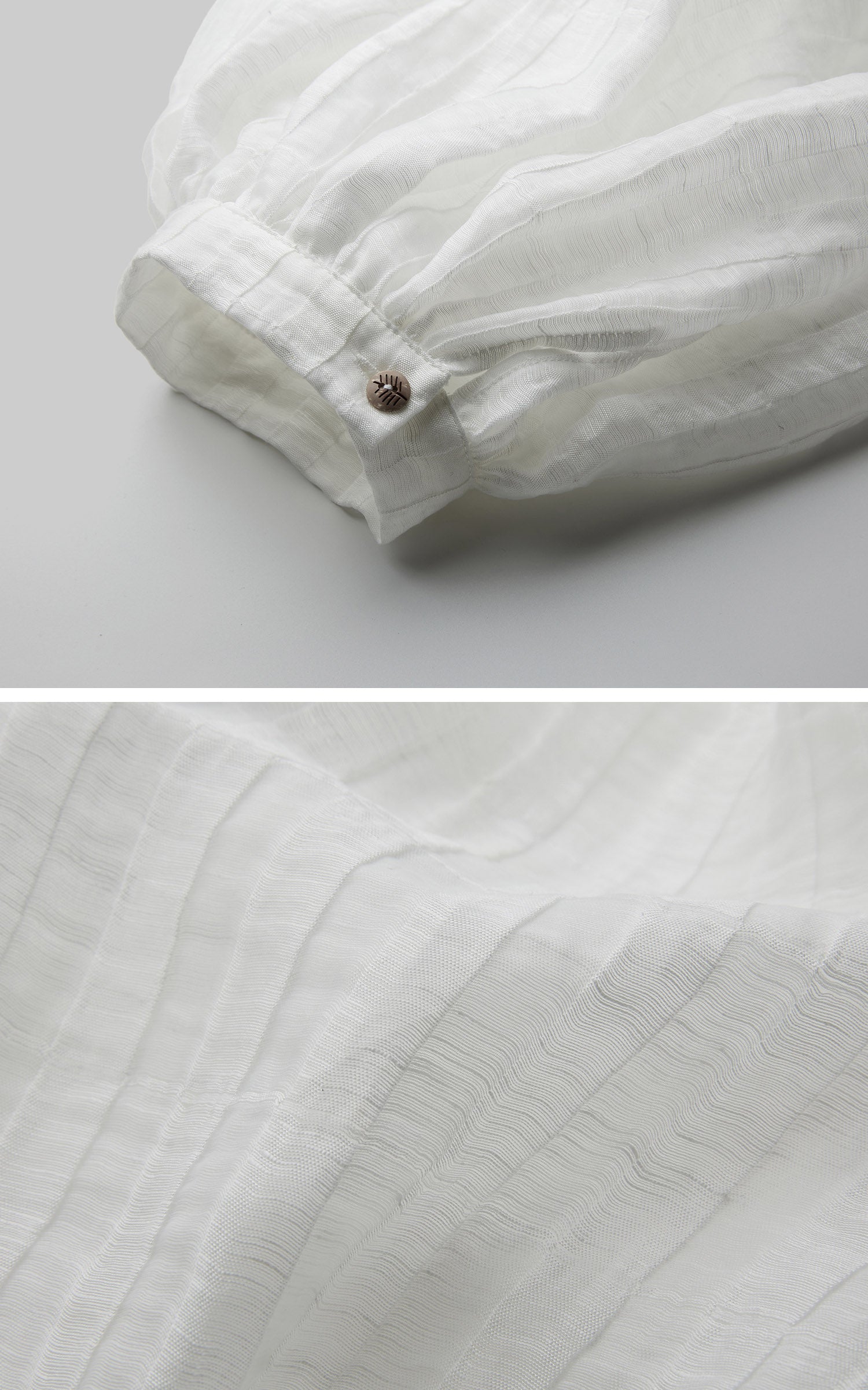 DOINDULGE Low-Rise Sheer Gathered Wide-Leg Pants
