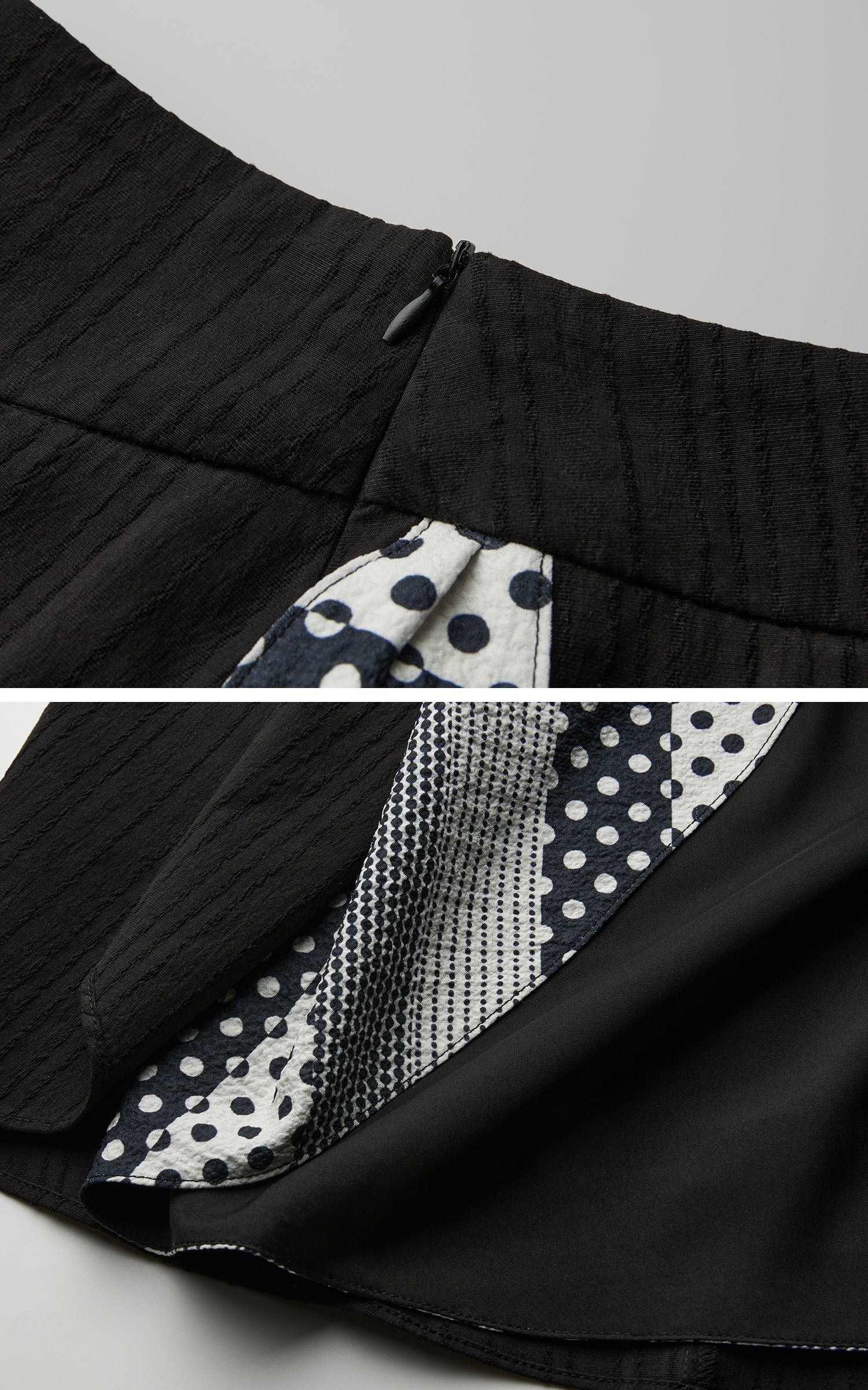 <tc>DOINDULGE</tc> Asymmetrischer Rock mit Rüschen und Patchwork