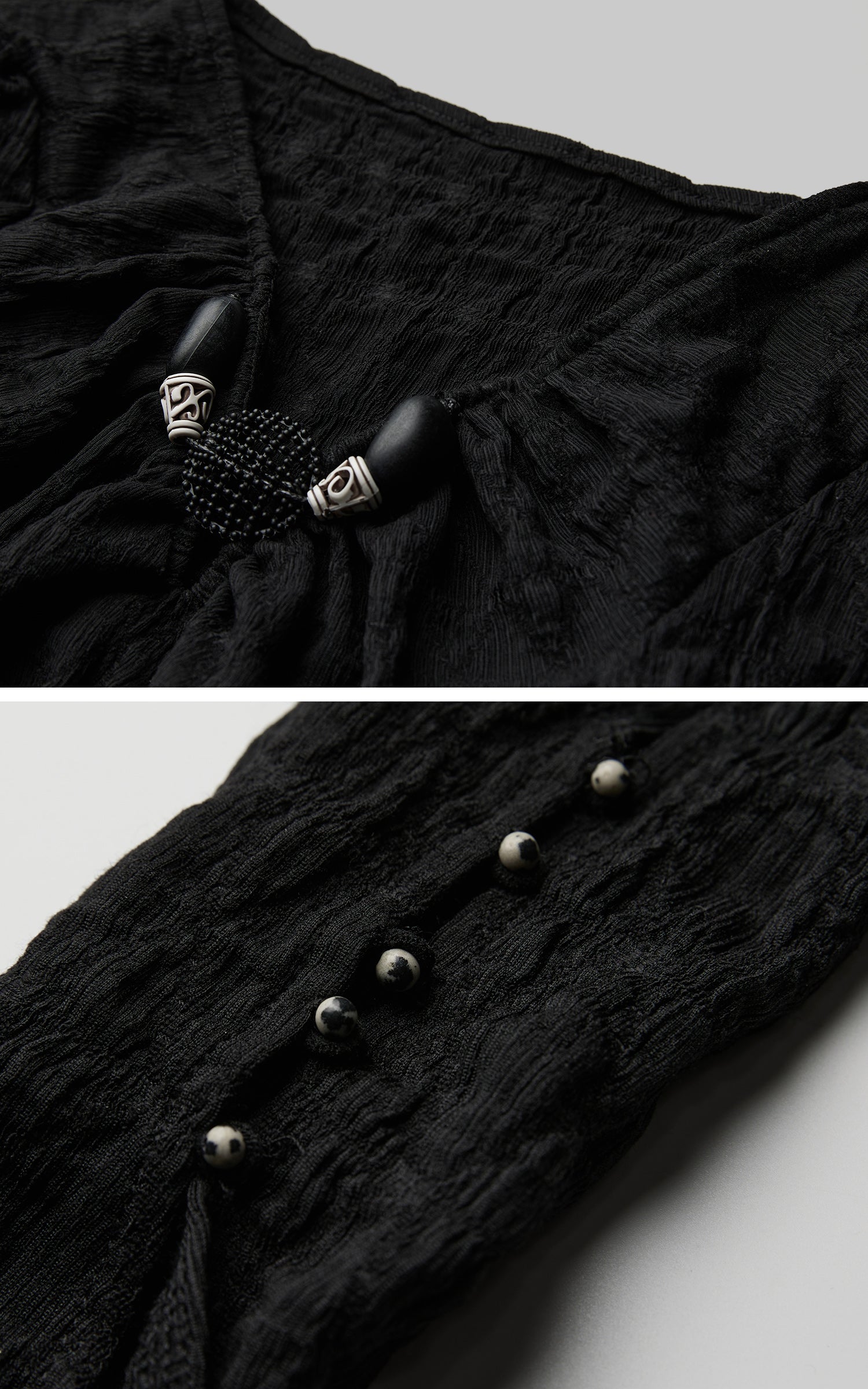 <tc>INDULGE</tc> Strukturierte, geraffte, dekonstruierte Langarm-T-Shirt