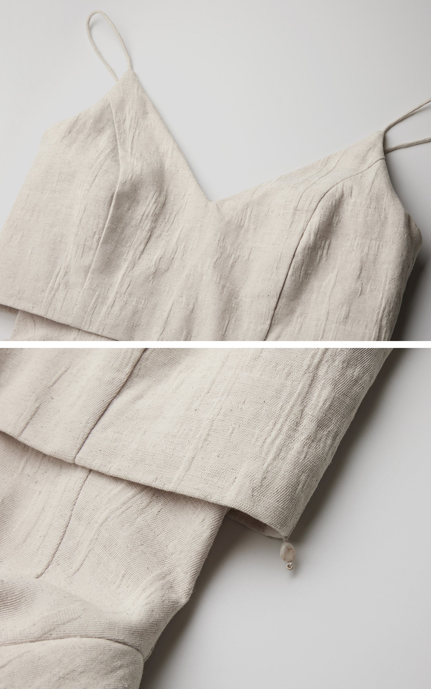DOINDULGE Faux Two-Piece V-Neck Camisole Maxi Dress