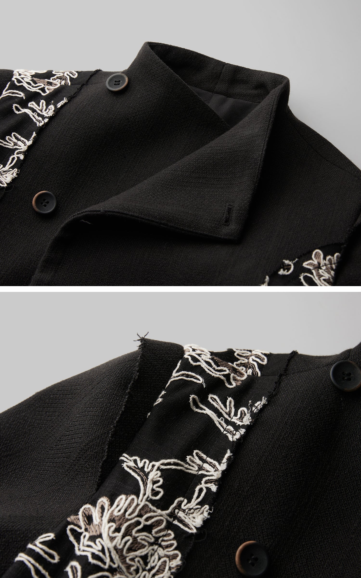 <tc>INDULGE</tc> Manteau long asymétrique brodé