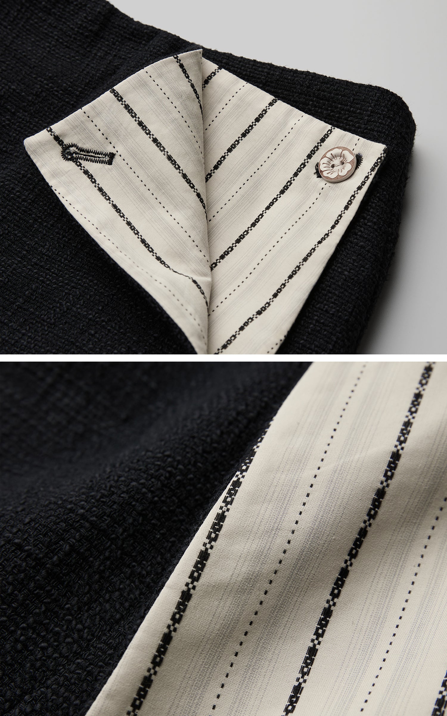 INDULGE Asymmetric Paneled Stripe Deconstructed Maxi Skirt