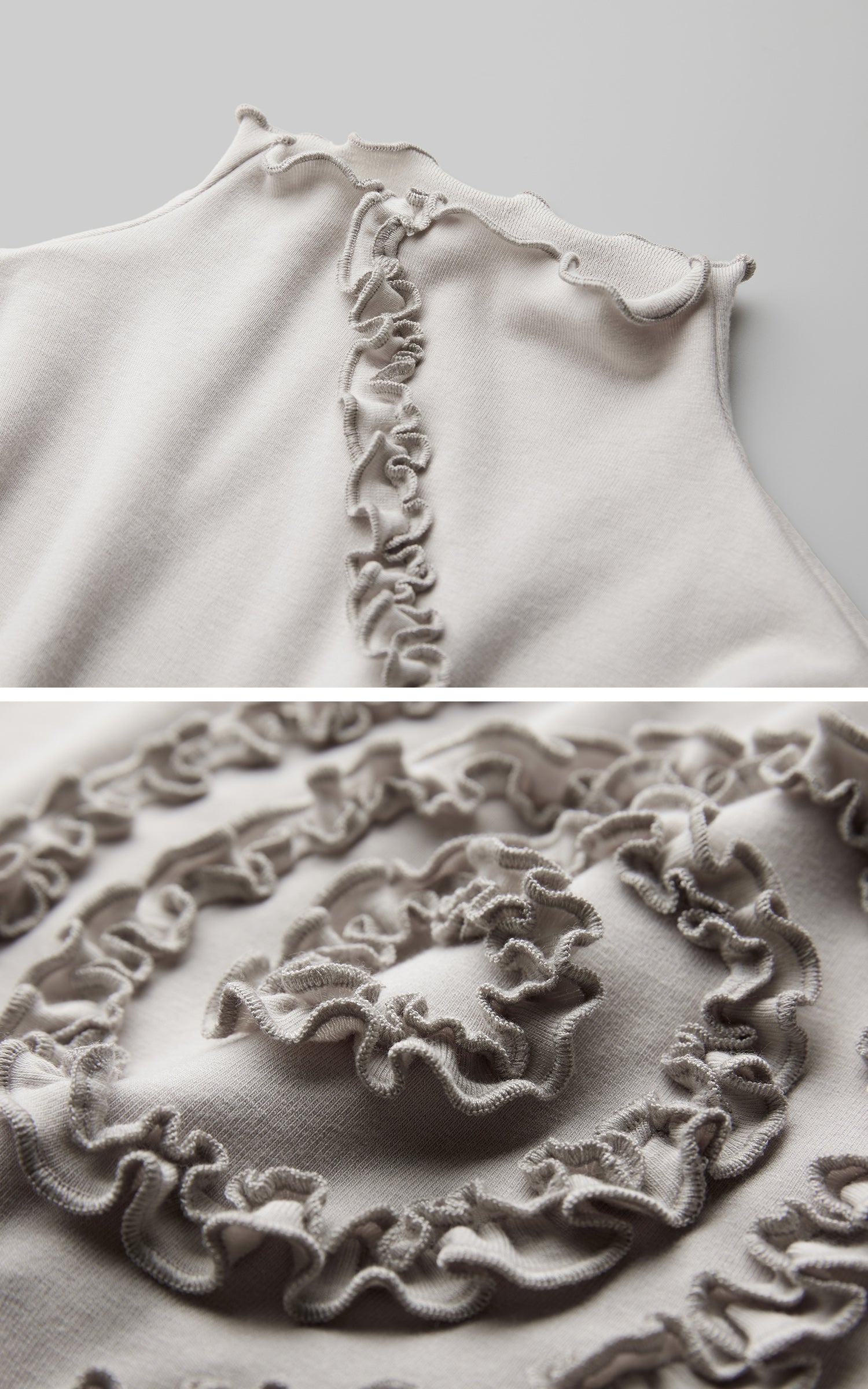 <tc>INDULGE</tc> Asymmetrisches, gerafftes Langarmshirt mit hohem Kragen