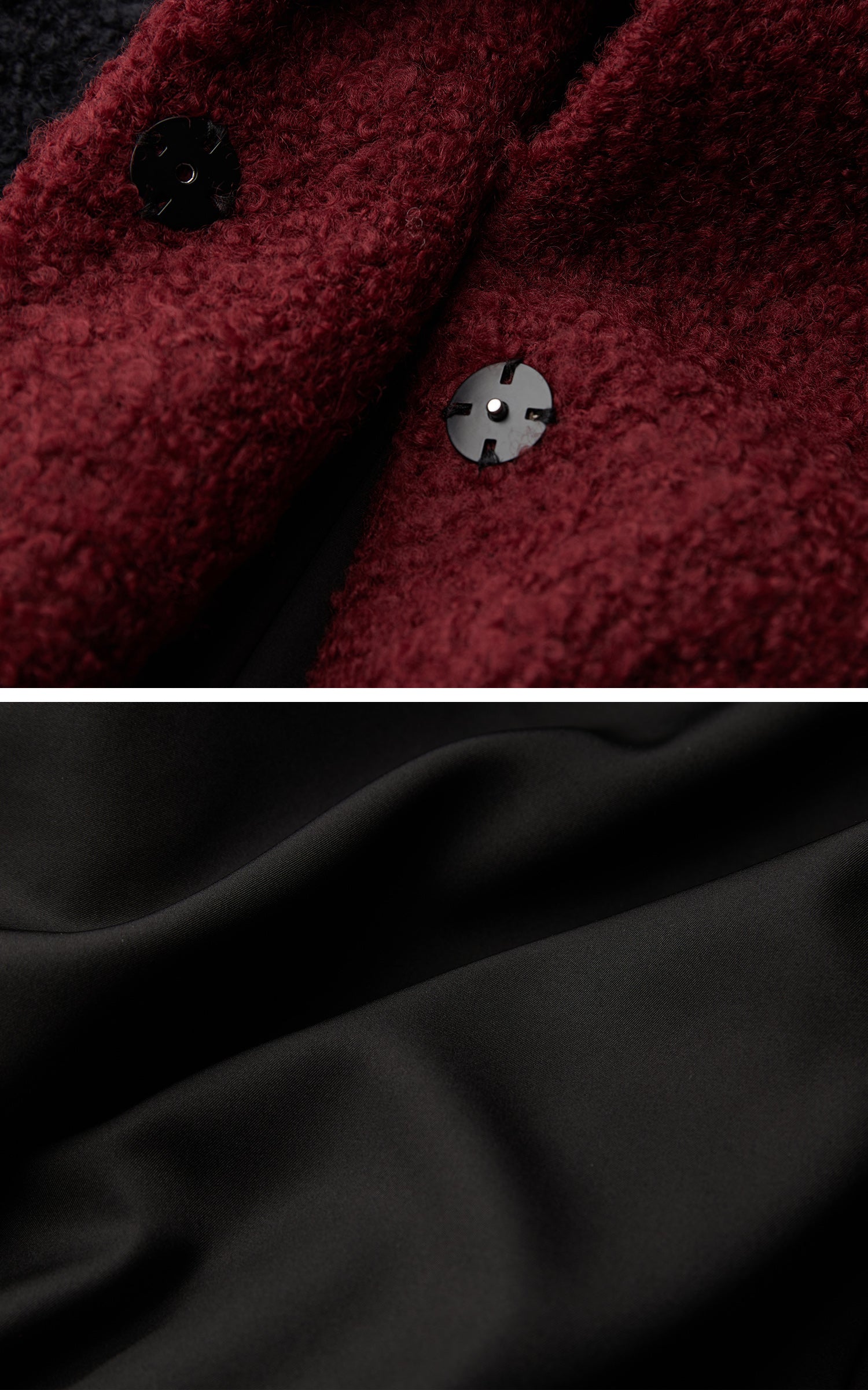 INDULGE Wool-Blend Contrast Panel Long Coat